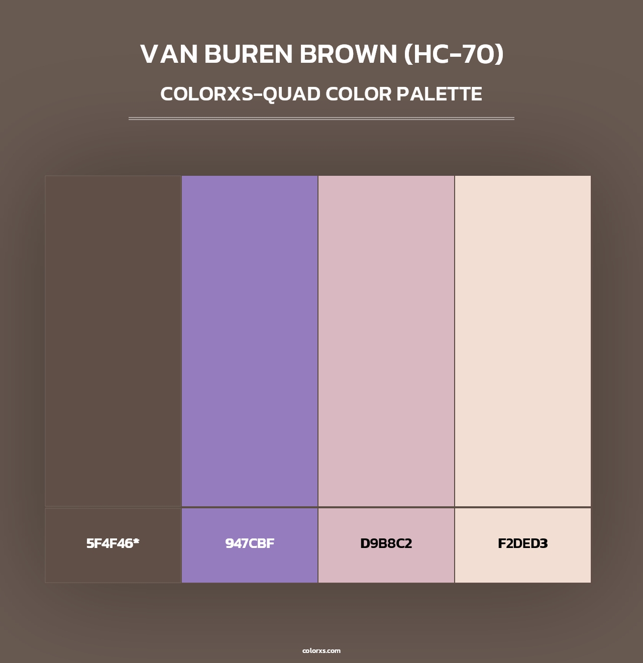 Van Buren Brown (HC-70) - Colorxs Quad Palette