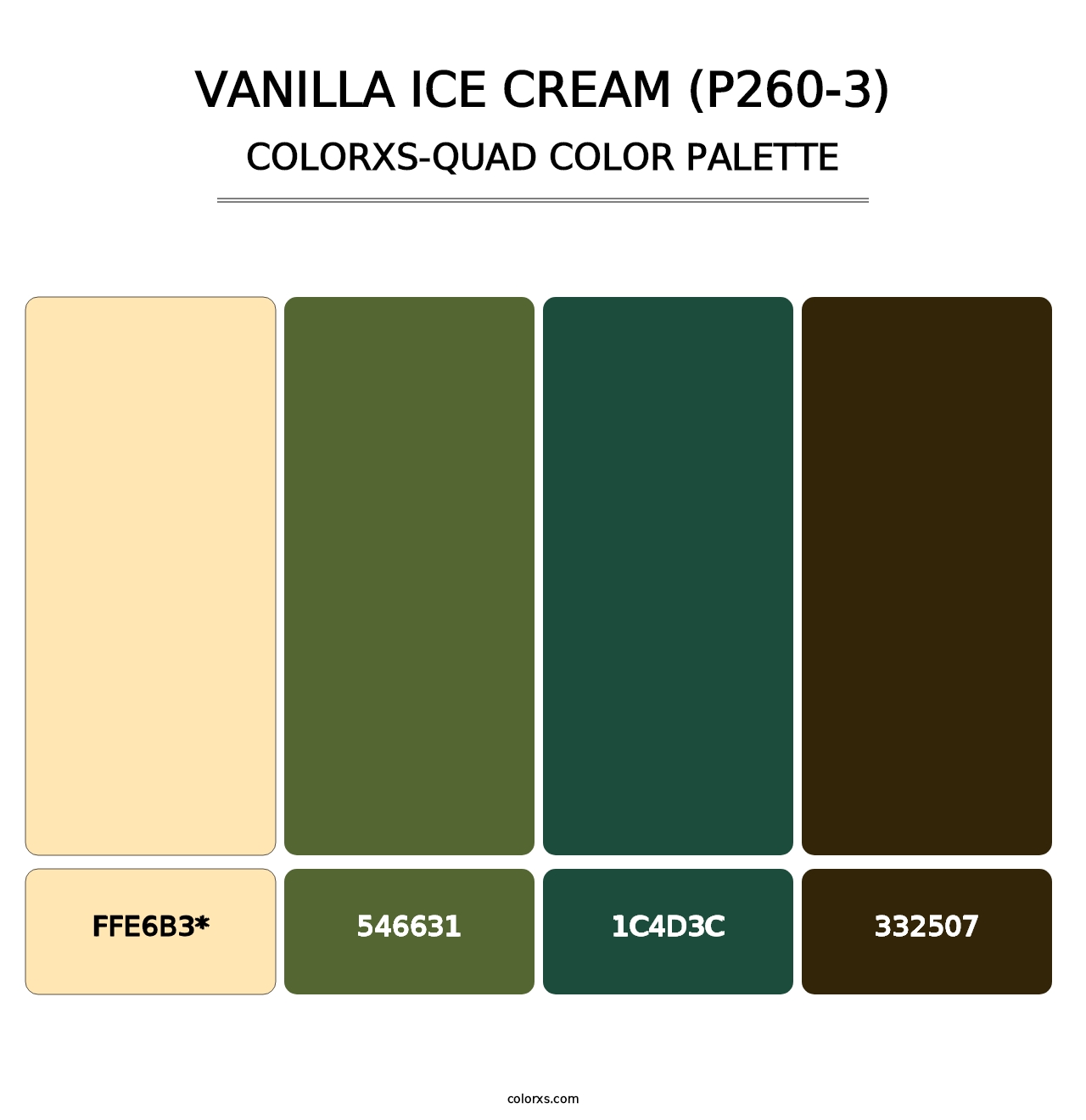 Vanilla Ice Cream (P260-3) - Colorxs Quad Palette