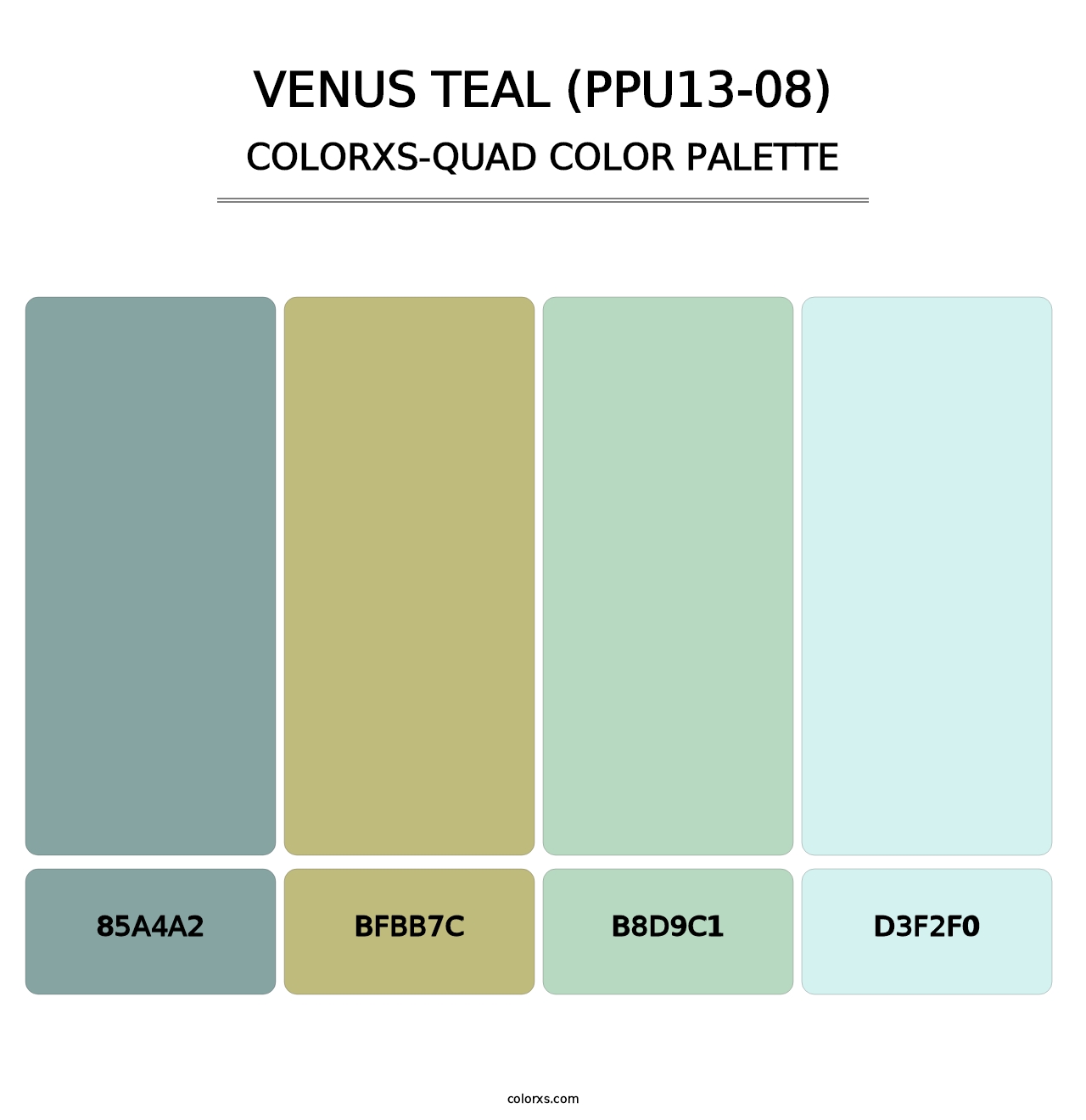Venus Teal (PPU13-08) - Colorxs Quad Palette
