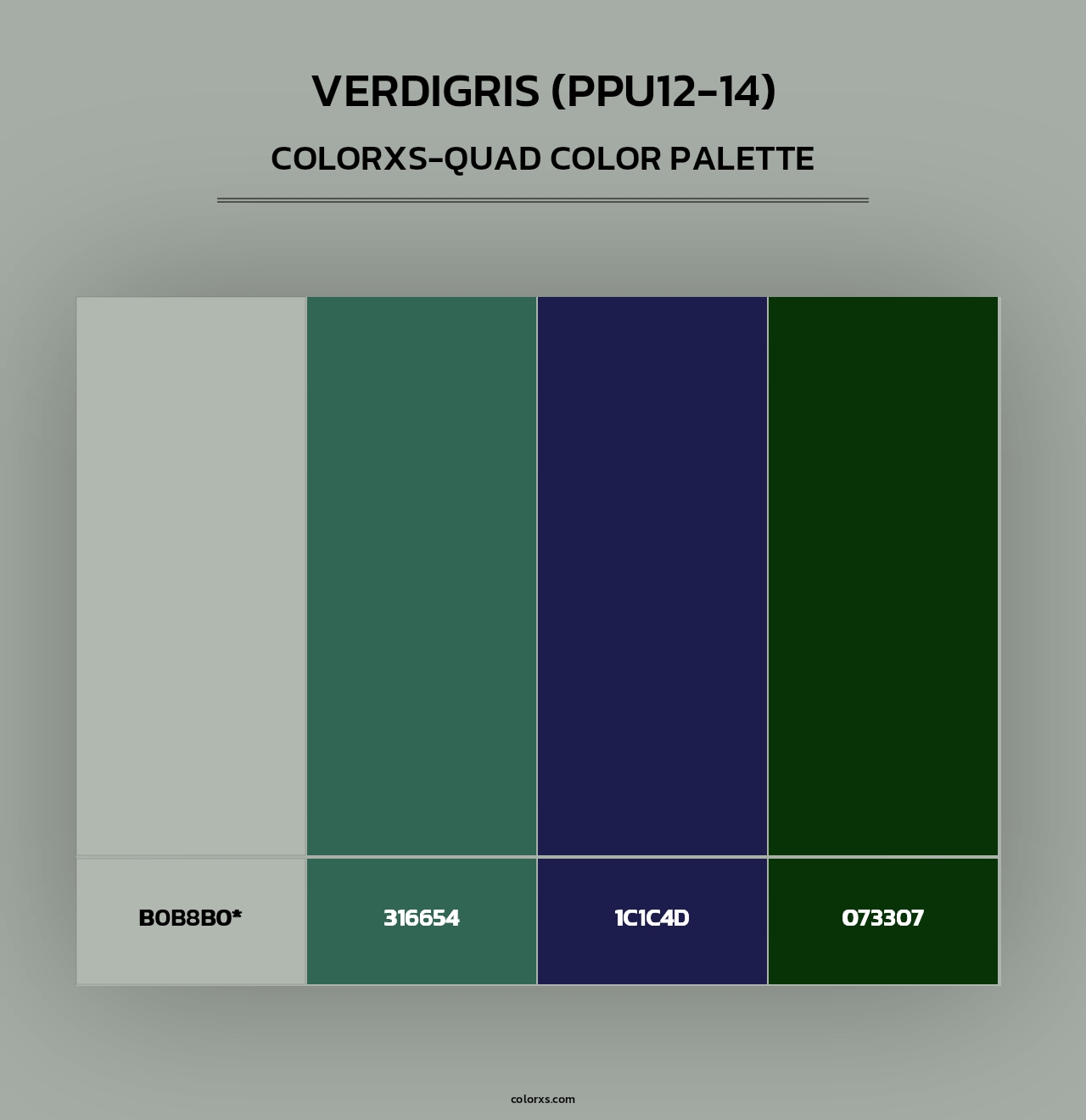 Verdigris (PPU12-14) - Colorxs Quad Palette