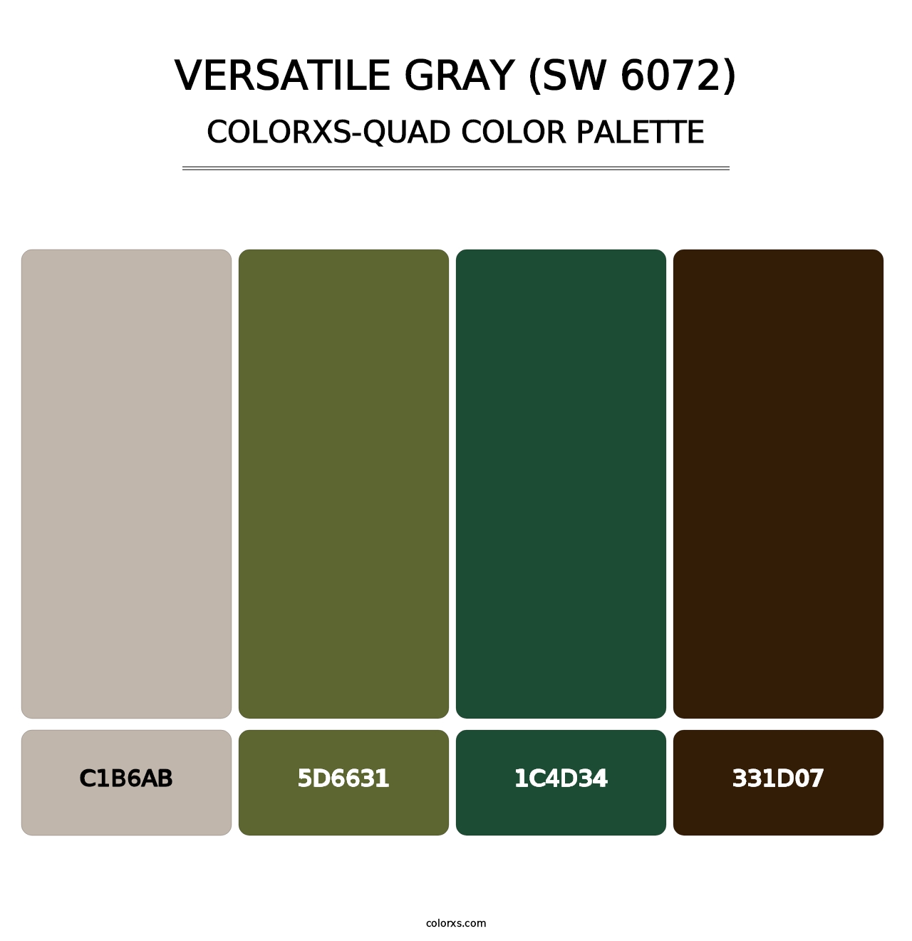 Versatile Gray (SW 6072) - Colorxs Quad Palette