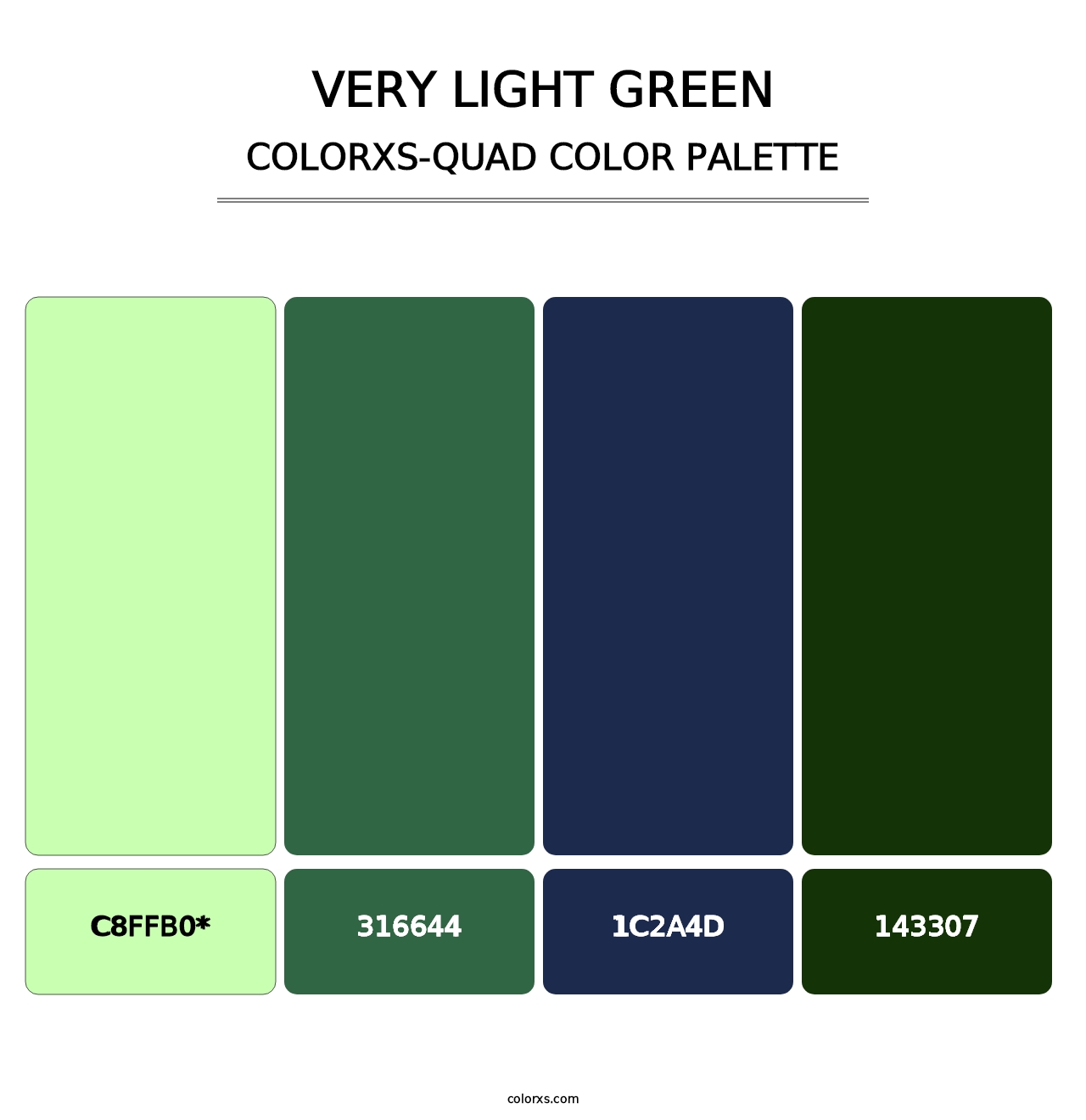 Very Light Green - Colorxs Quad Palette