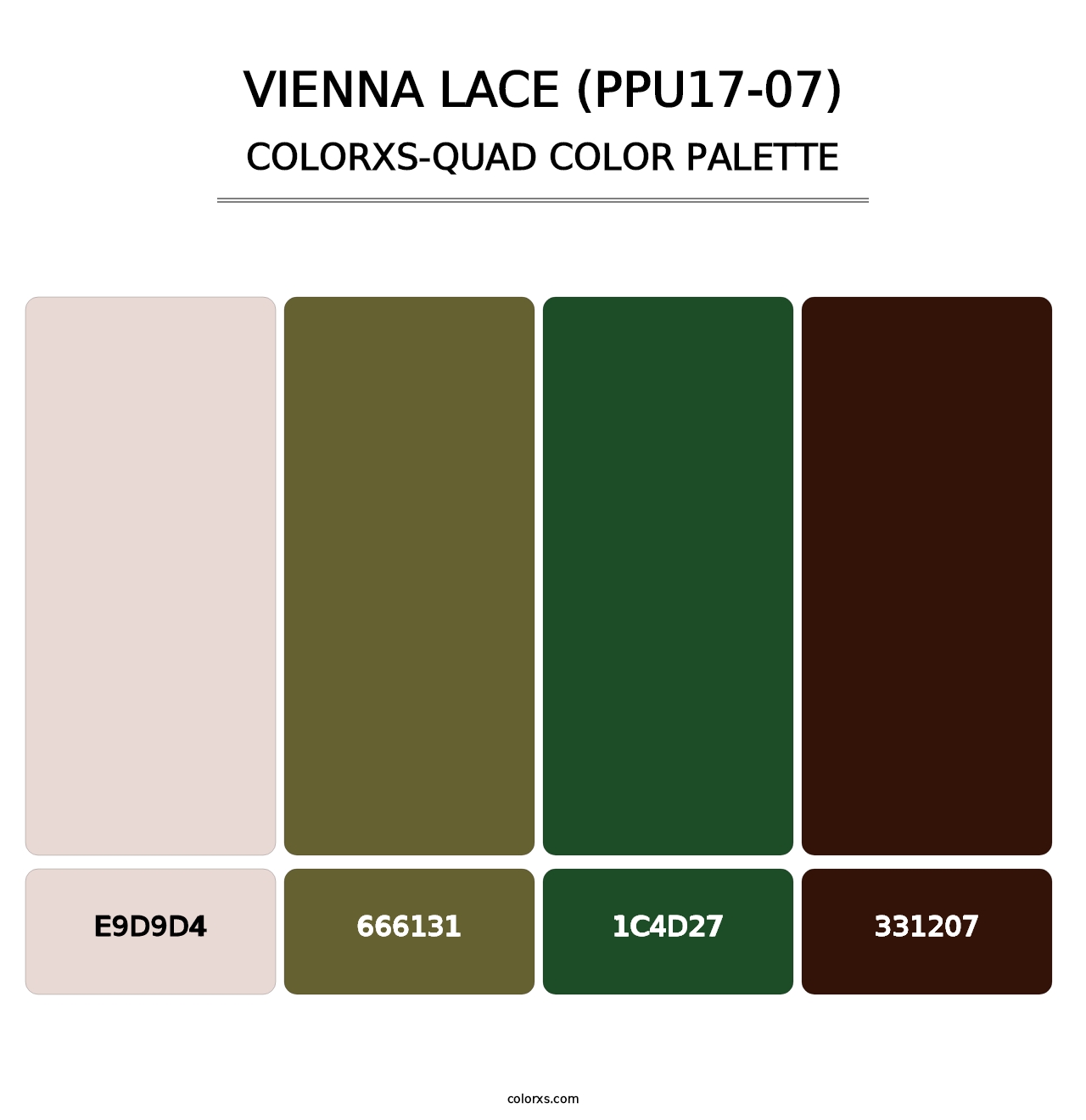 Vienna Lace (PPU17-07) - Colorxs Quad Palette