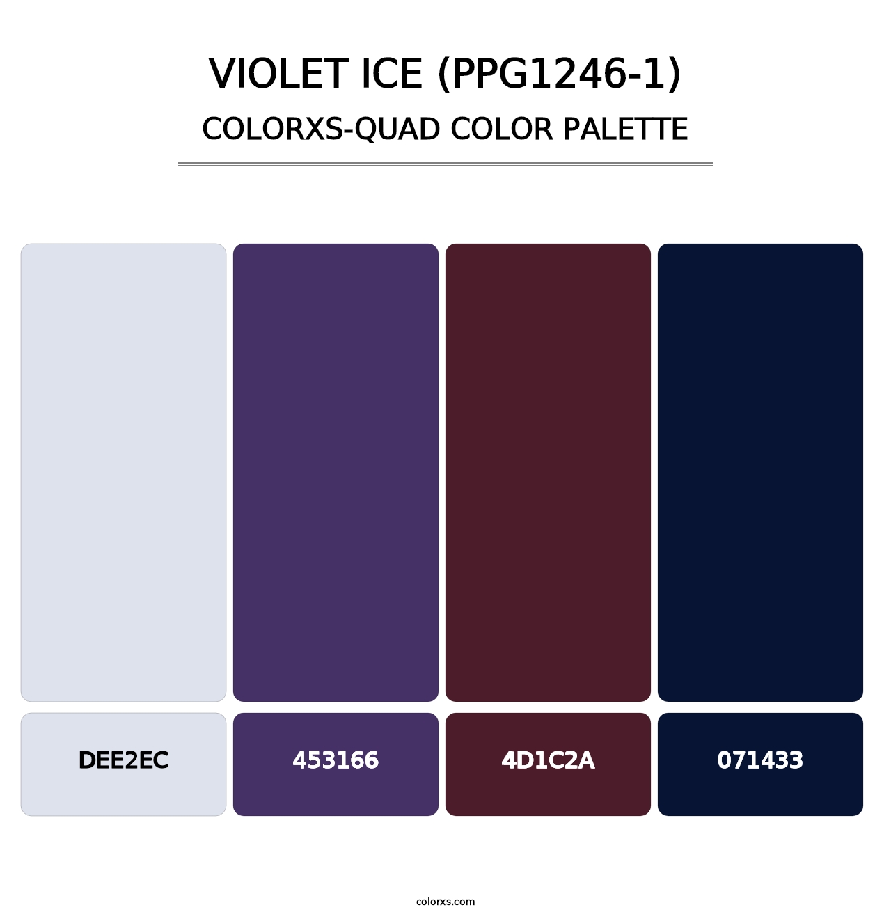 Violet Ice (PPG1246-1) - Colorxs Quad Palette