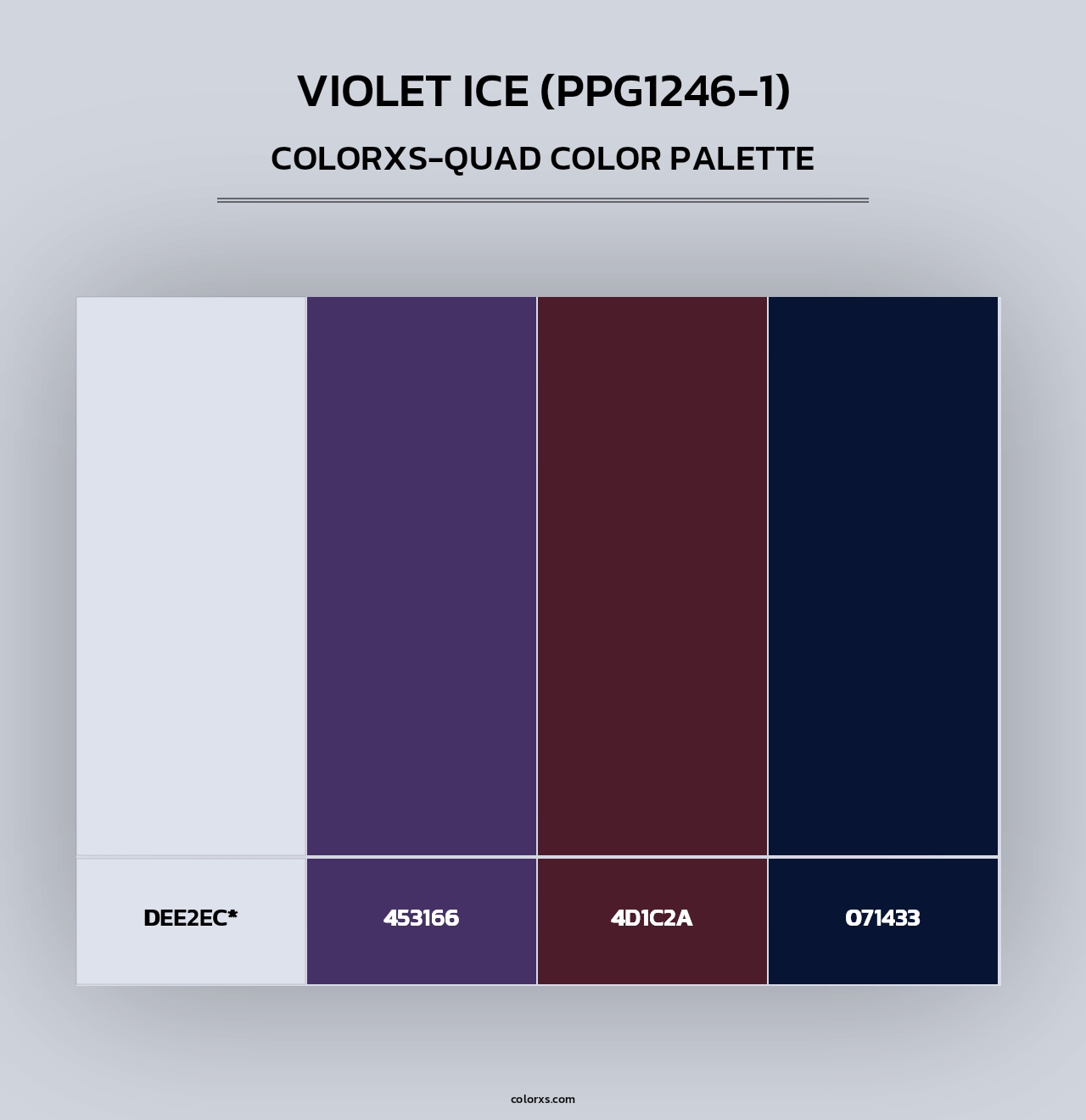 Violet Ice (PPG1246-1) - Colorxs Quad Palette