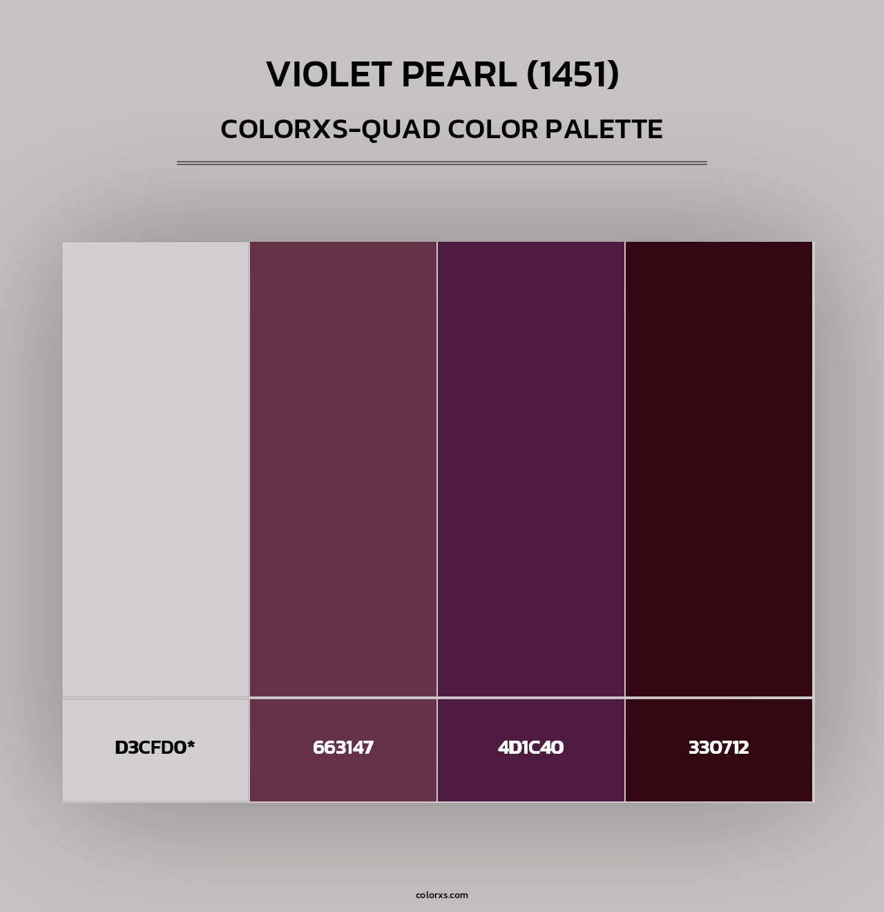 Violet Pearl (1451) - Colorxs Quad Palette