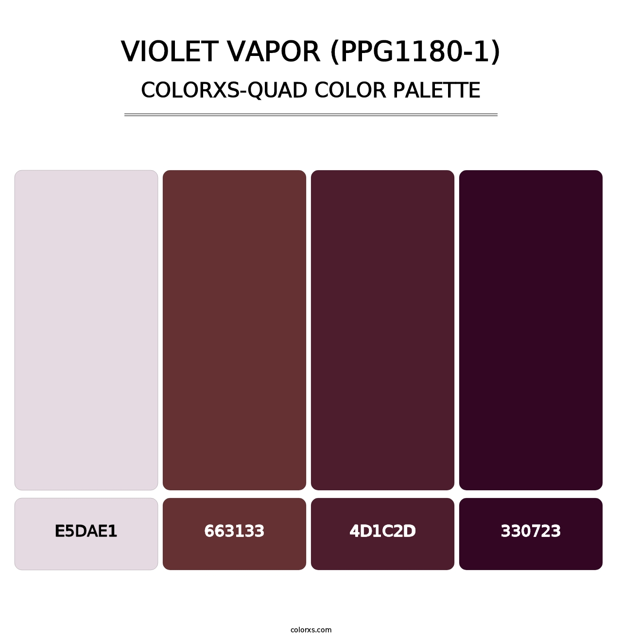 Violet Vapor (PPG1180-1) - Colorxs Quad Palette