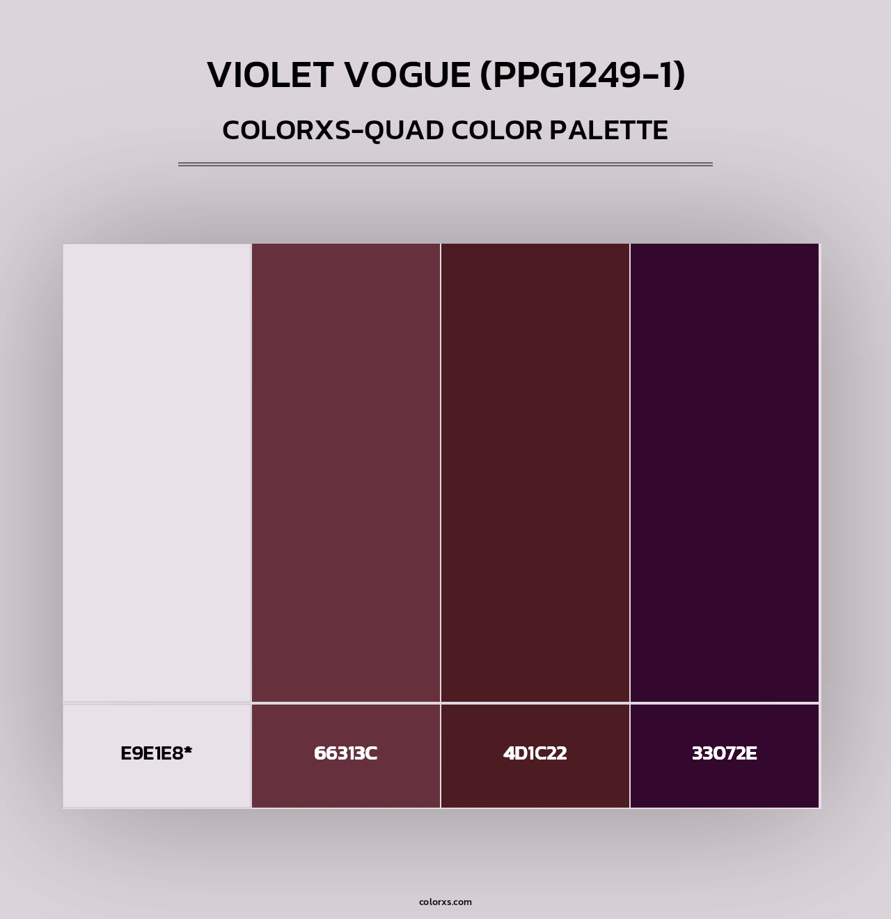 Violet Vogue (PPG1249-1) - Colorxs Quad Palette