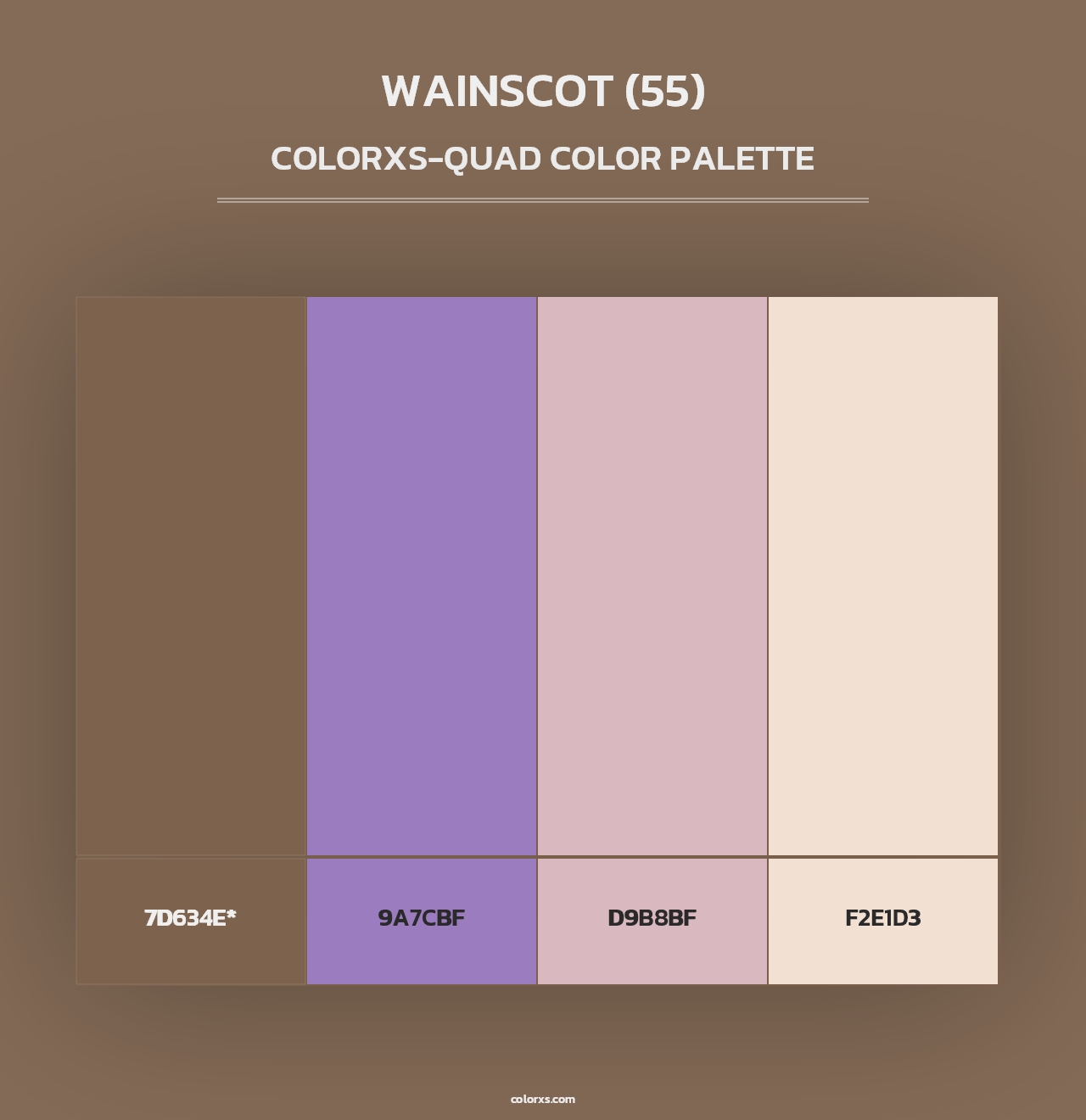 Wainscot (55) - Colorxs Quad Palette