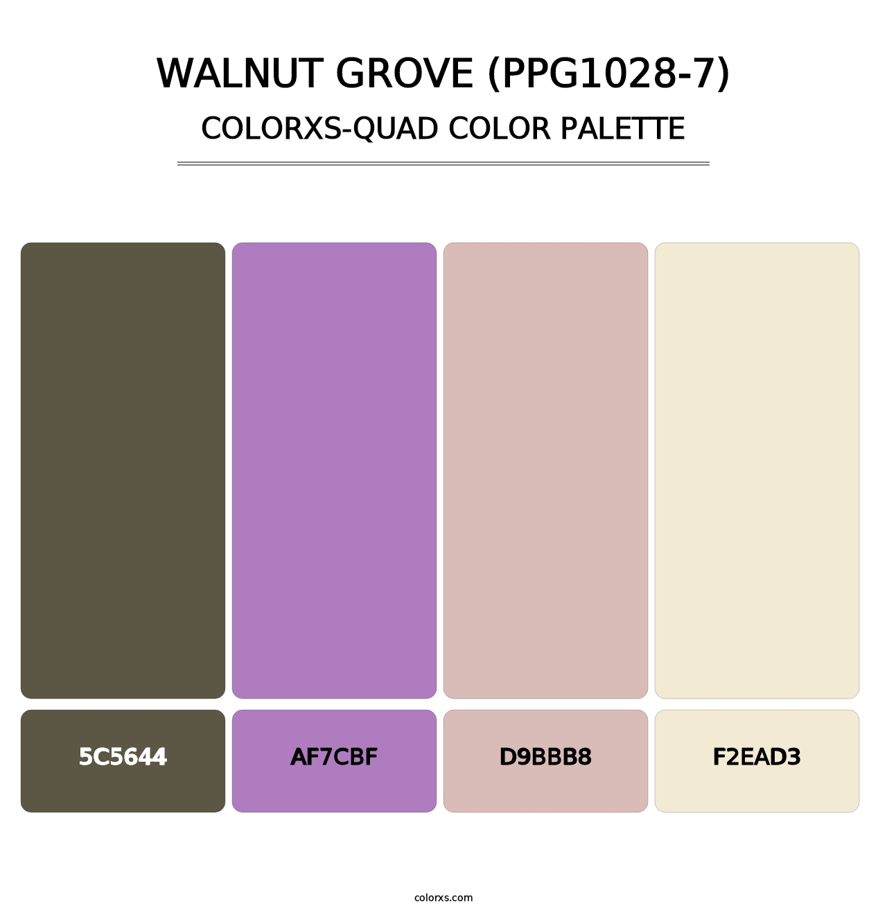 Walnut Grove (PPG1028-7) - Colorxs Quad Palette