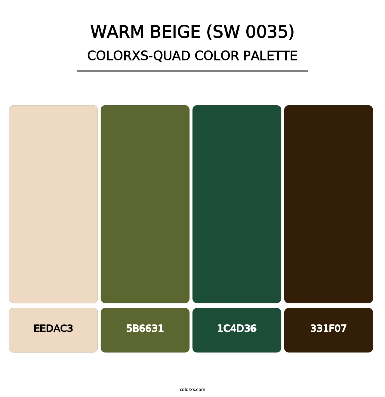 Warm Beige (SW 0035) - Colorxs Quad Palette