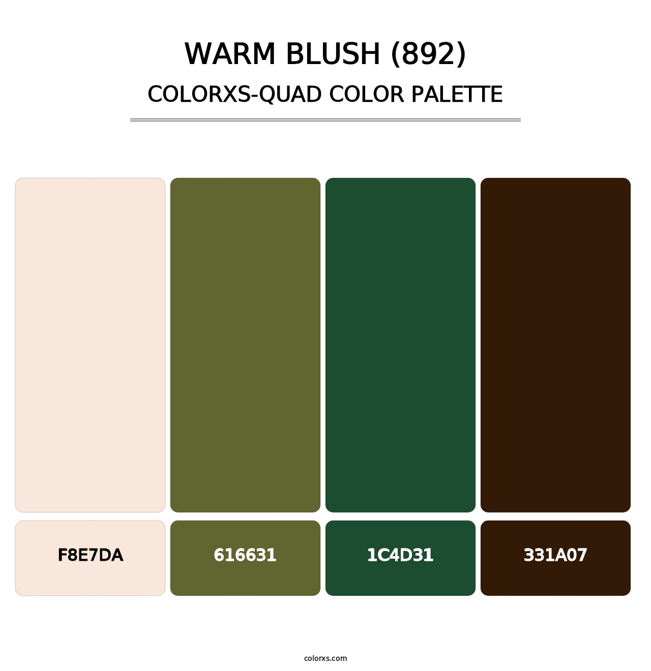 Warm Blush (892) - Colorxs Quad Palette