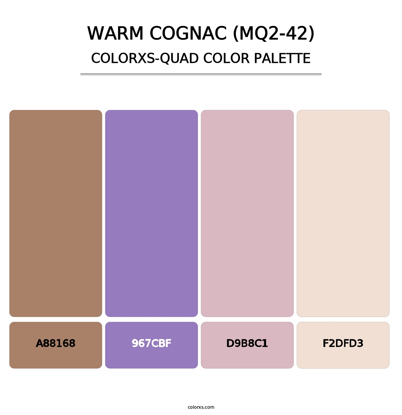 Warm Cognac (MQ2-42) - Colorxs Quad Palette