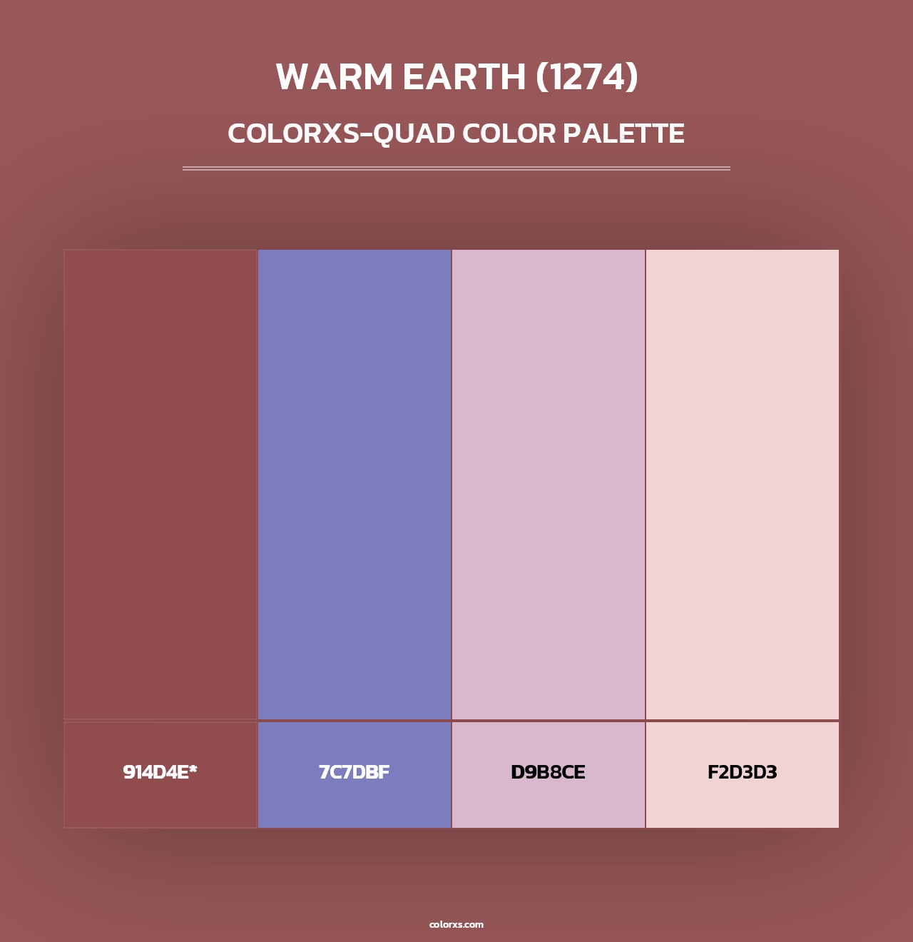 Warm Earth (1274) - Colorxs Quad Palette