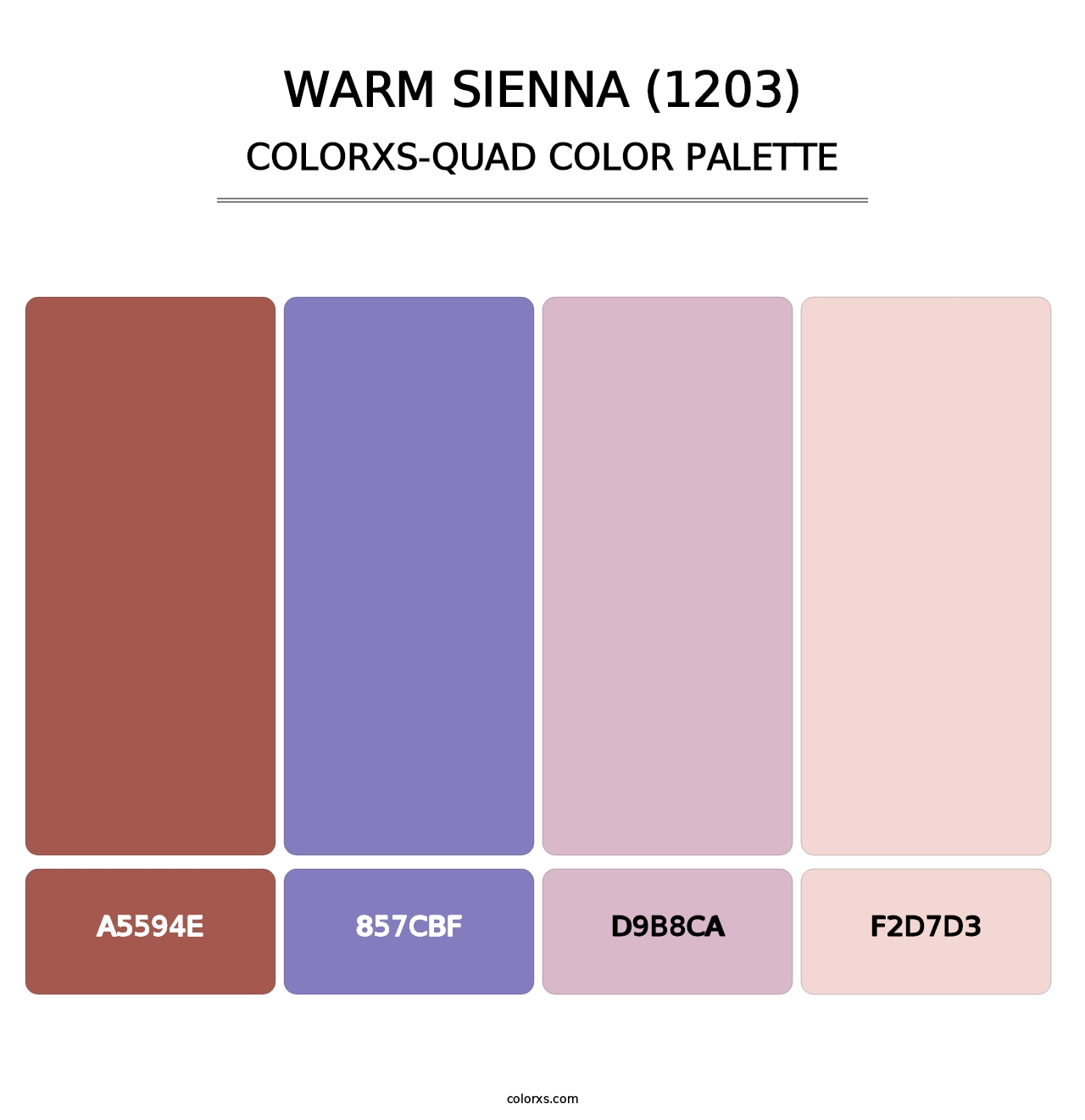 Warm Sienna (1203) - Colorxs Quad Palette