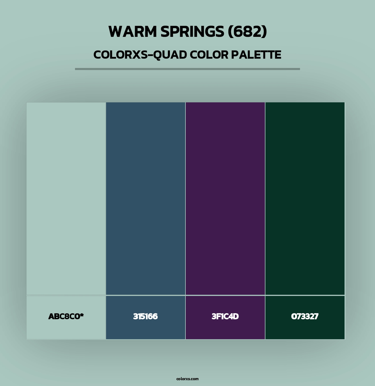 Warm Springs (682) - Colorxs Quad Palette