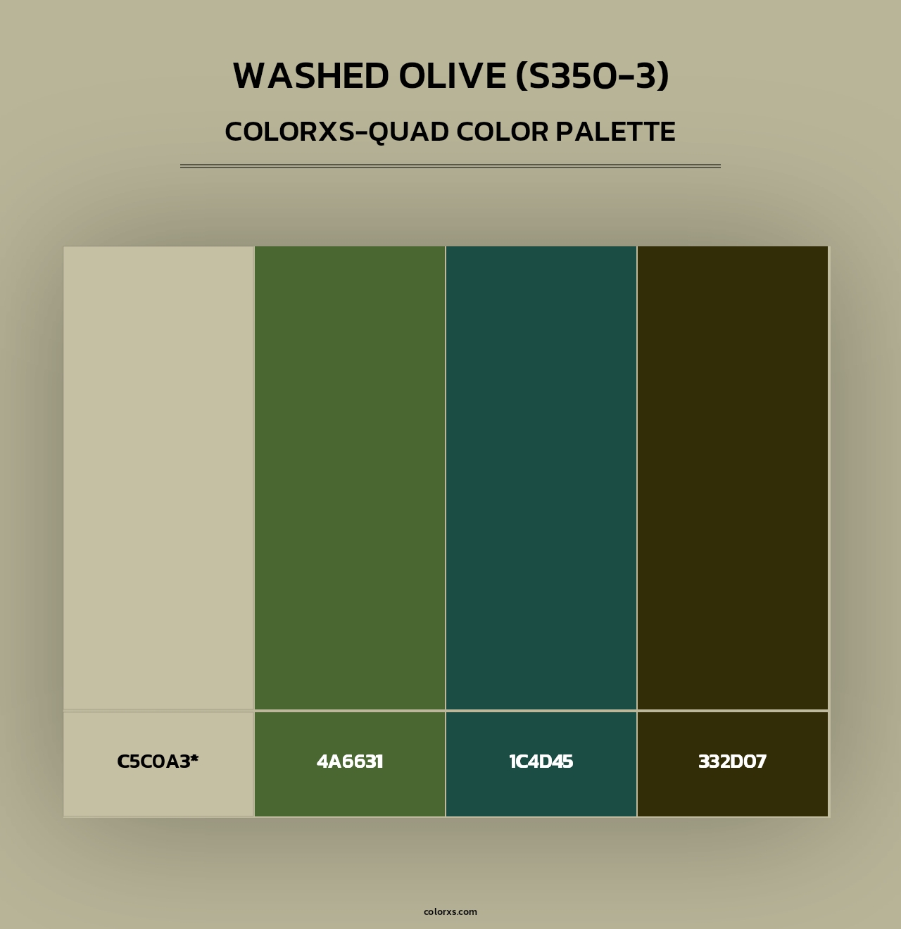 Washed Olive (S350-3) - Colorxs Quad Palette