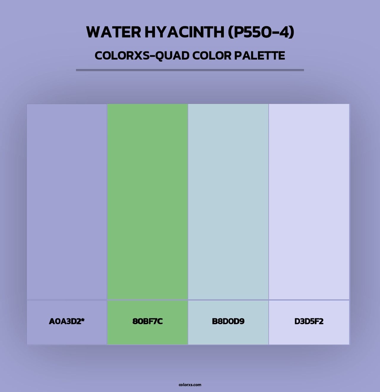 Water Hyacinth (P550-4) - Colorxs Quad Palette