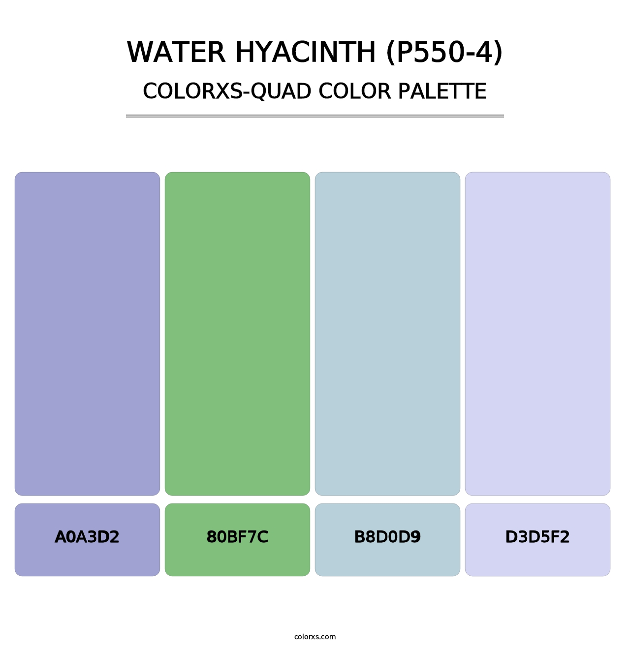 Water Hyacinth (P550-4) - Colorxs Quad Palette