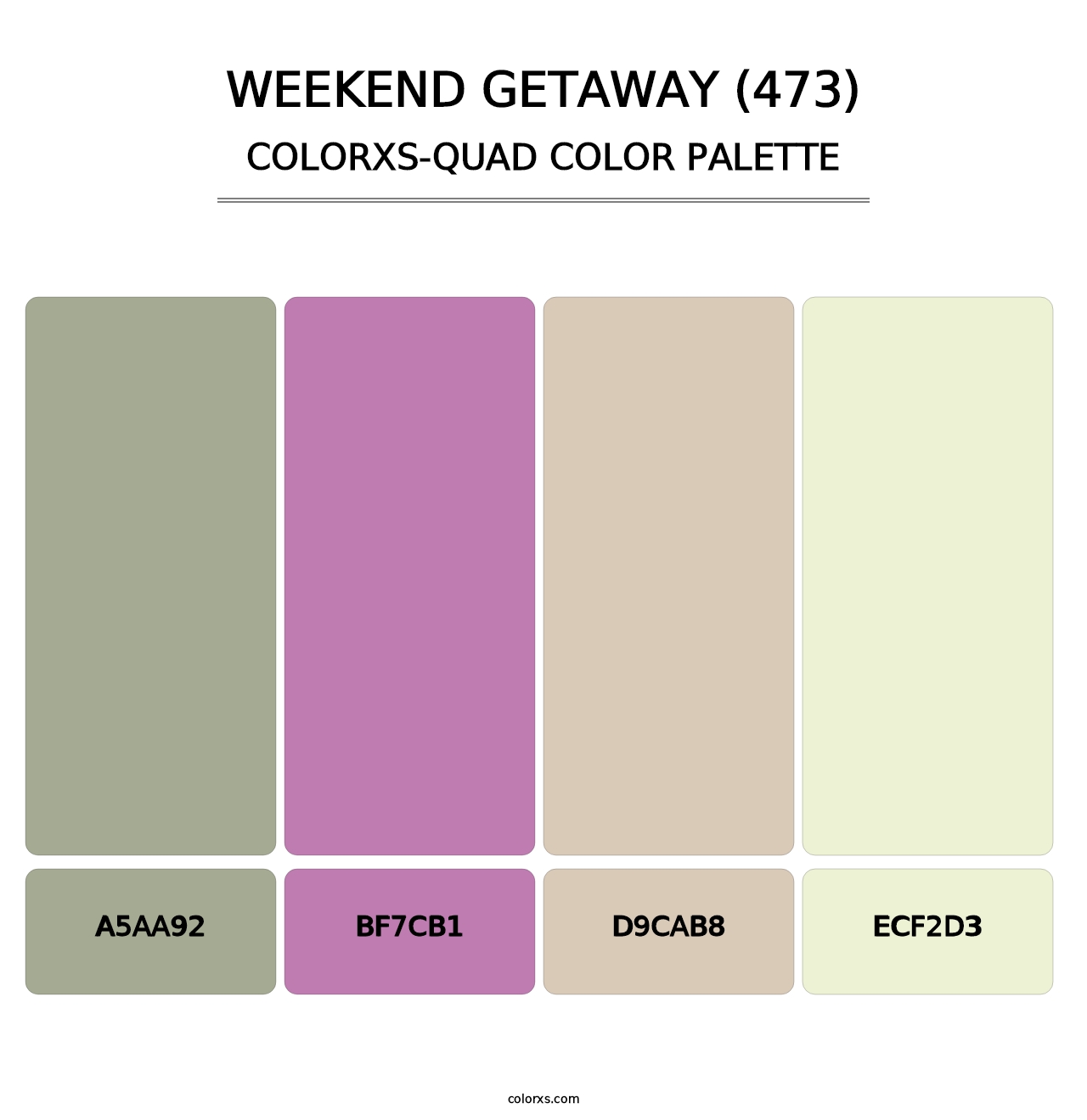 Weekend Getaway (473) - Colorxs Quad Palette
