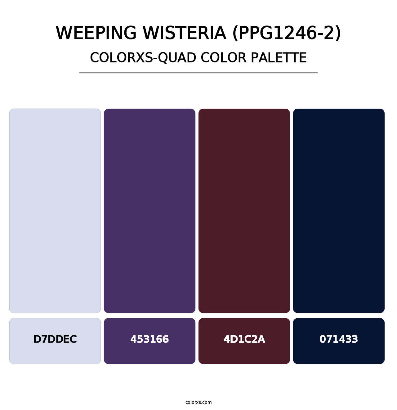 Weeping Wisteria (PPG1246-2) - Colorxs Quad Palette