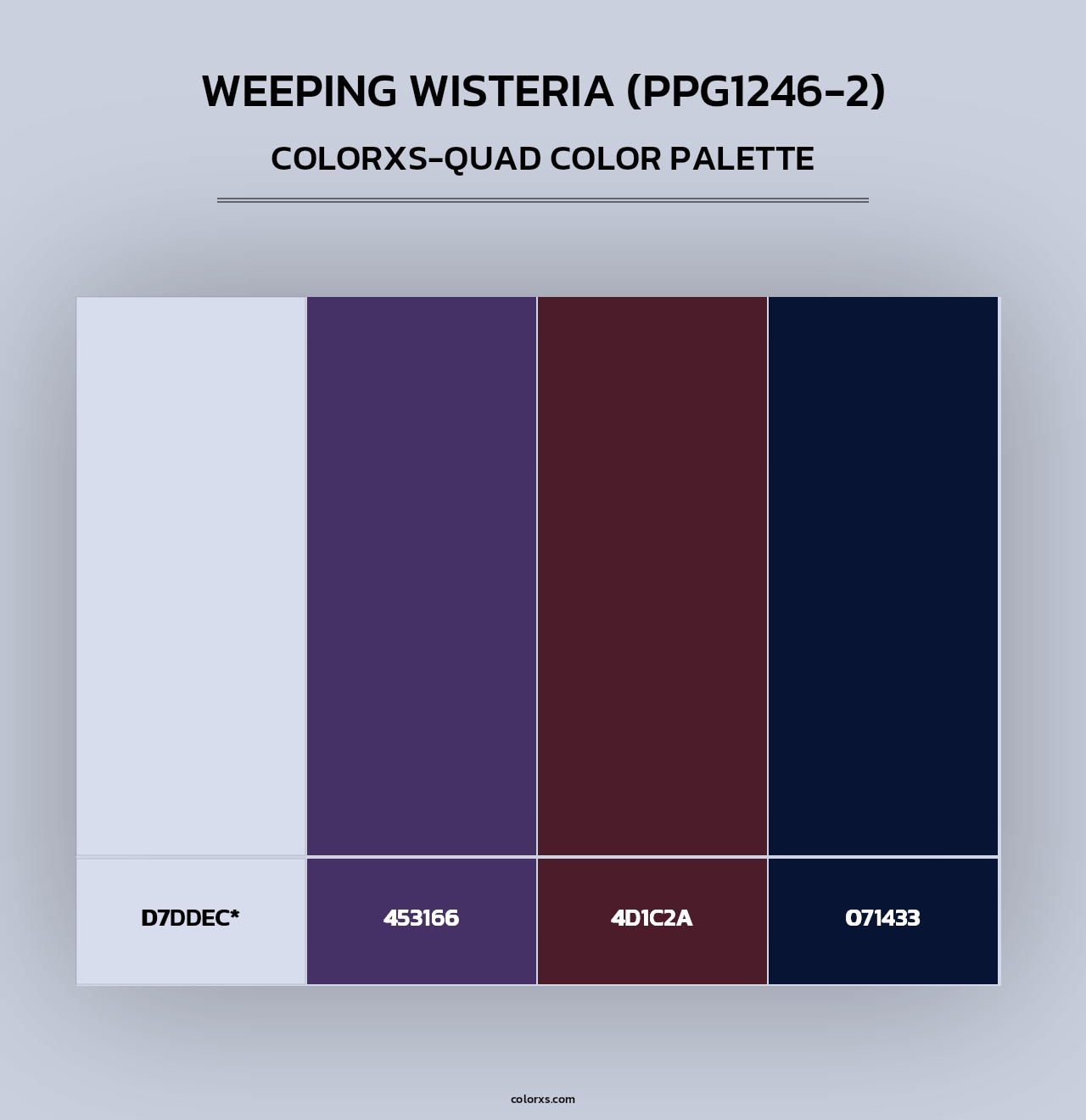 Weeping Wisteria (PPG1246-2) - Colorxs Quad Palette