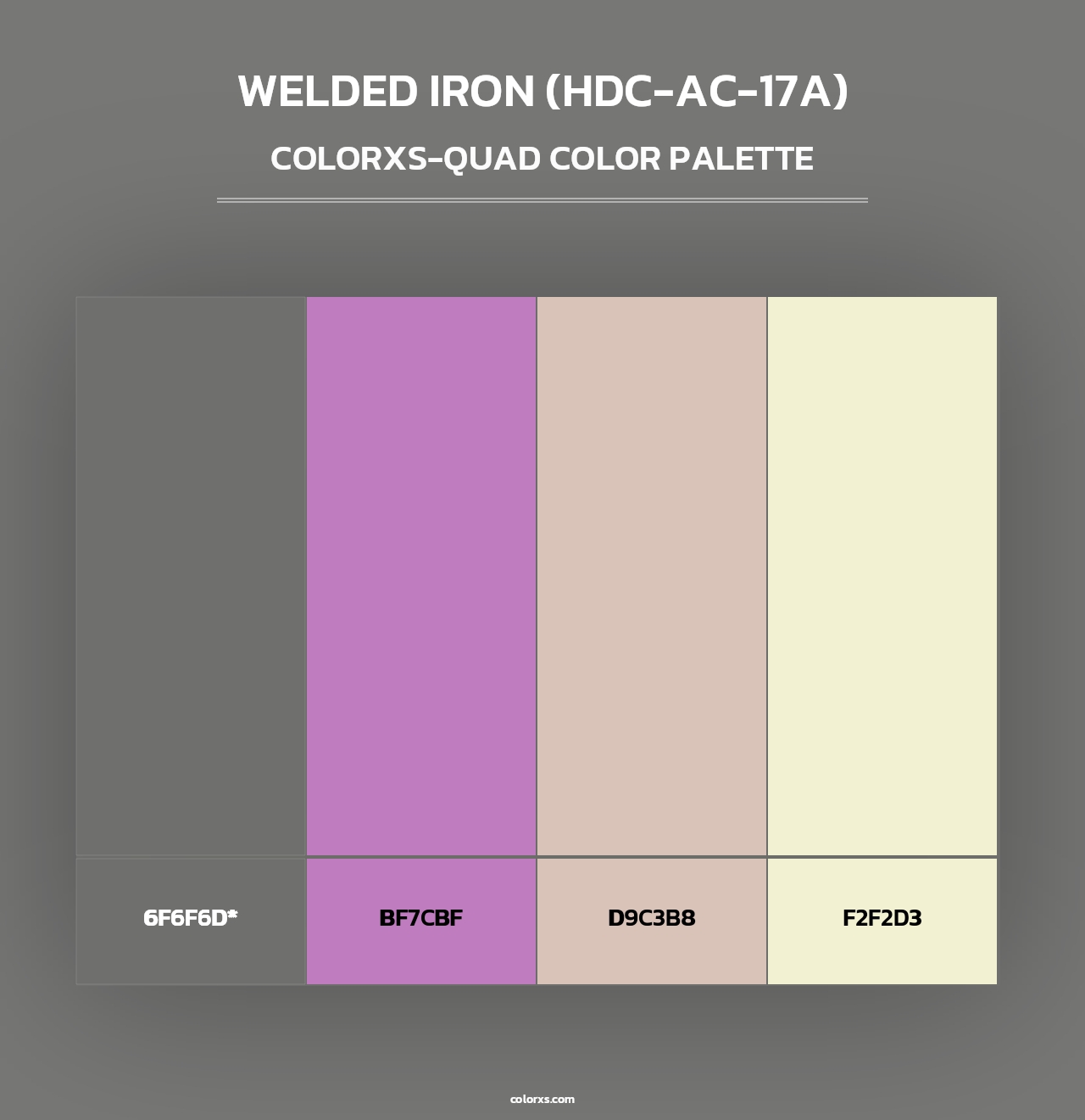 Welded Iron (HDC-AC-17A) - Colorxs Quad Palette