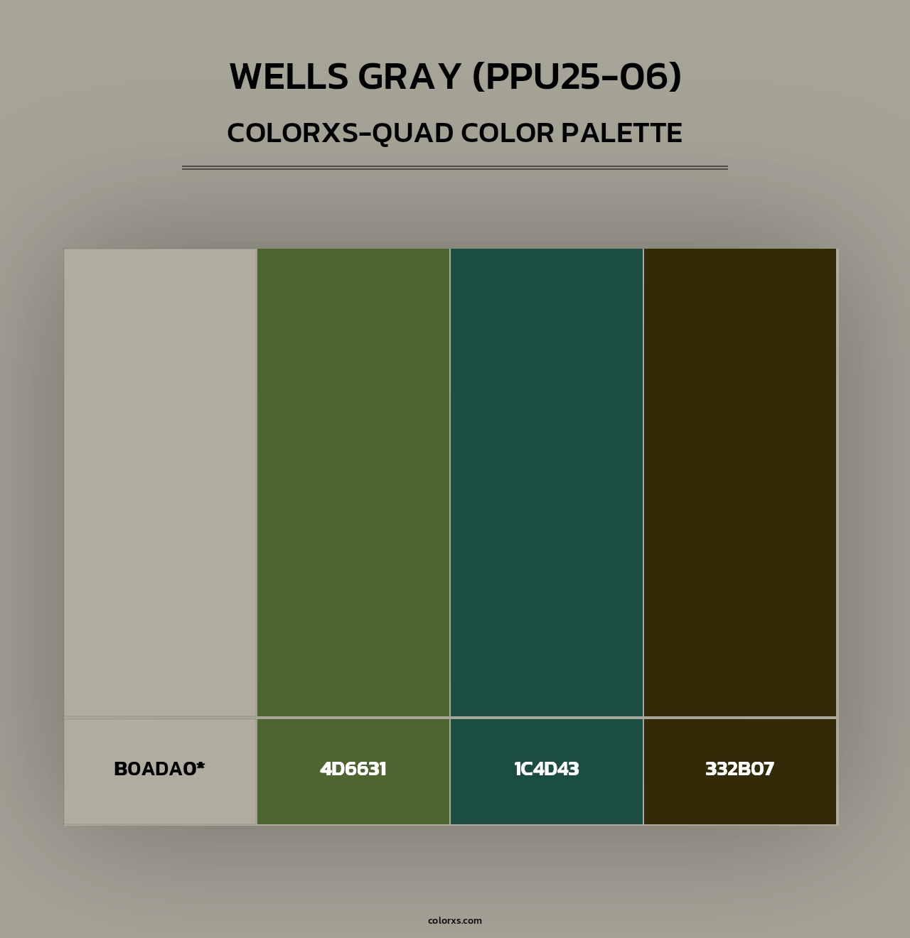 Wells Gray (PPU25-06) - Colorxs Quad Palette