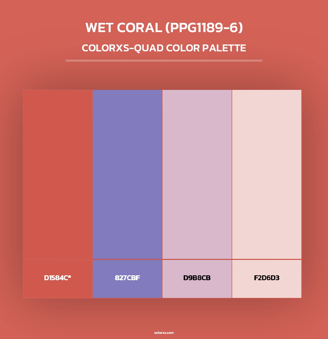 Wet Coral (PPG1189-6) - Colorxs Quad Palette