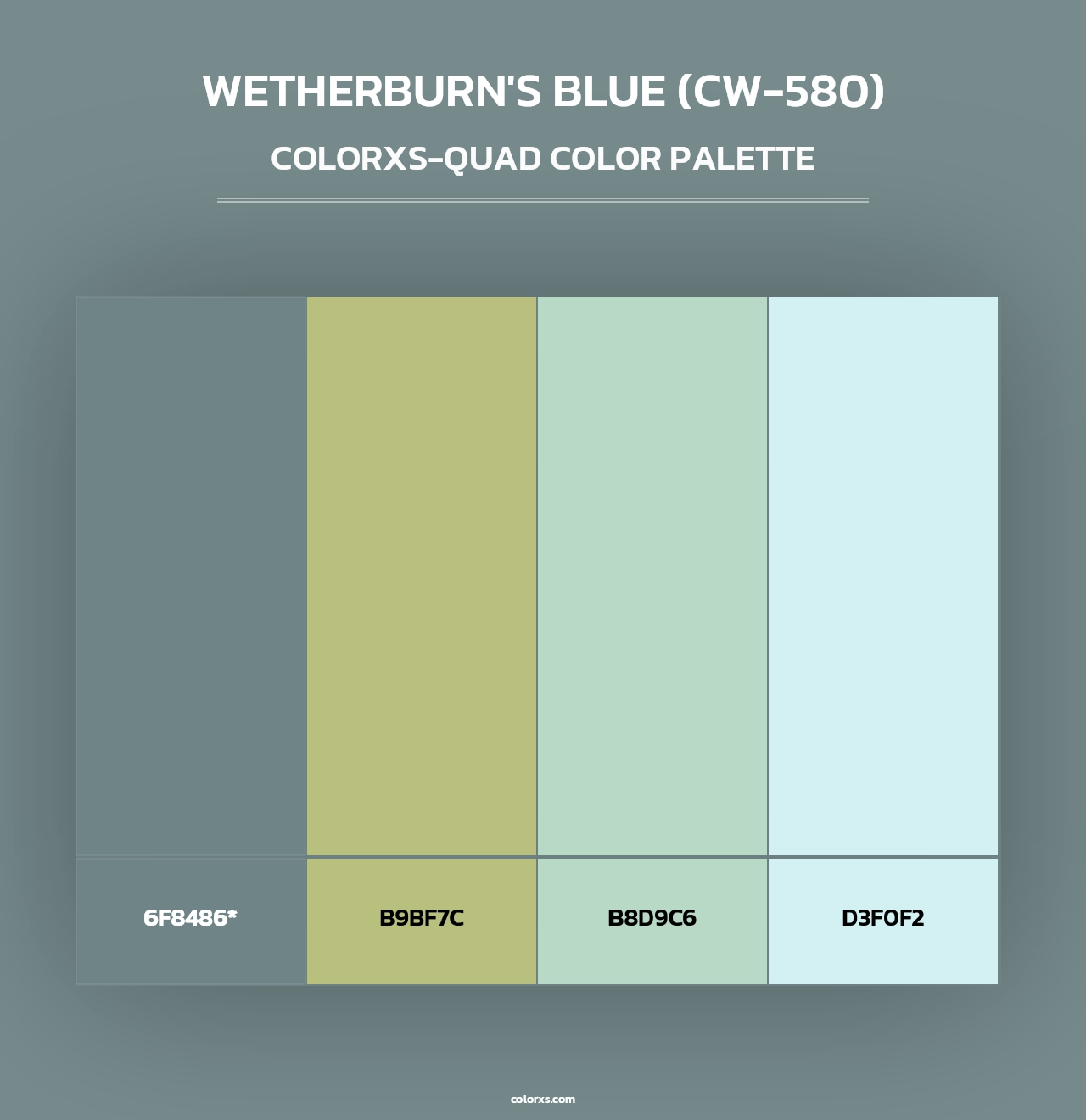 Wetherburn's Blue (CW-580) - Colorxs Quad Palette