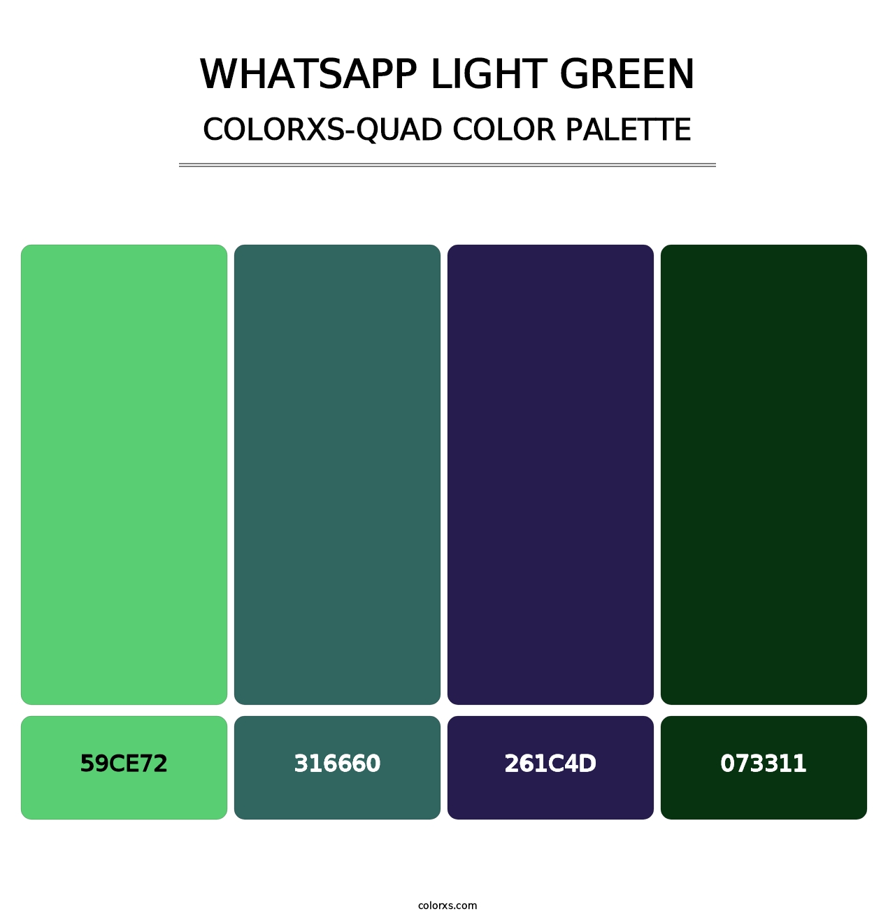 WhatsApp Light Green - Colorxs Quad Palette
