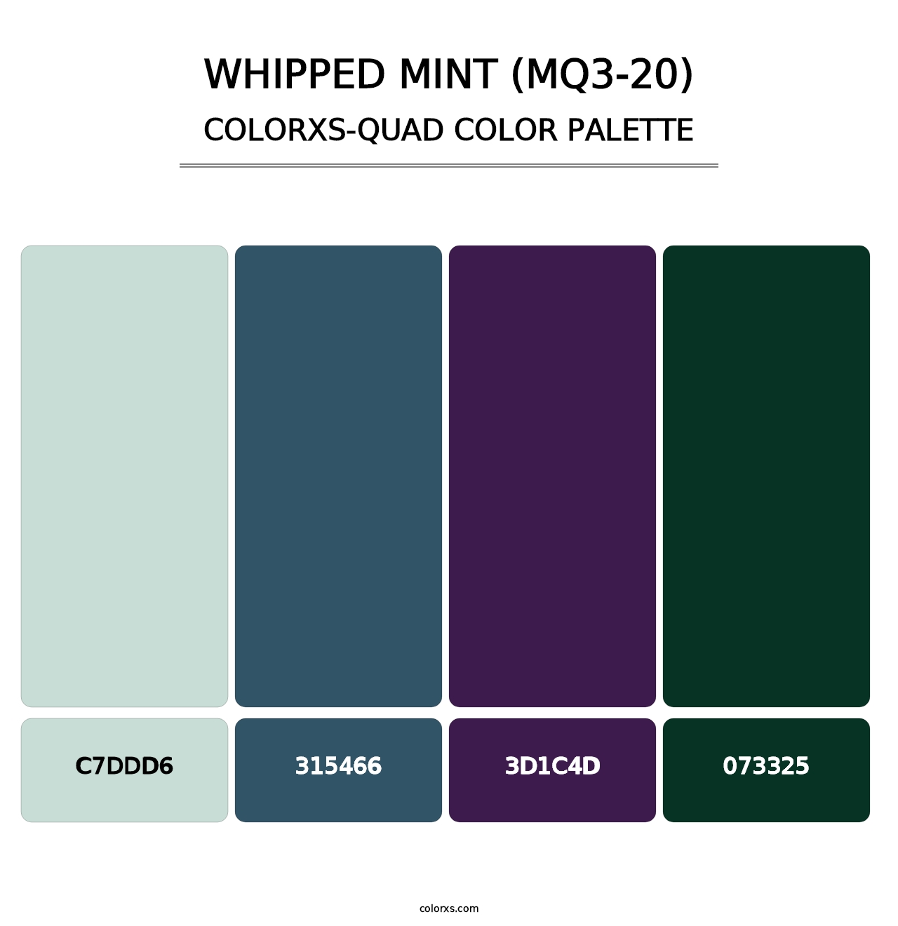 Whipped Mint (MQ3-20) - Colorxs Quad Palette