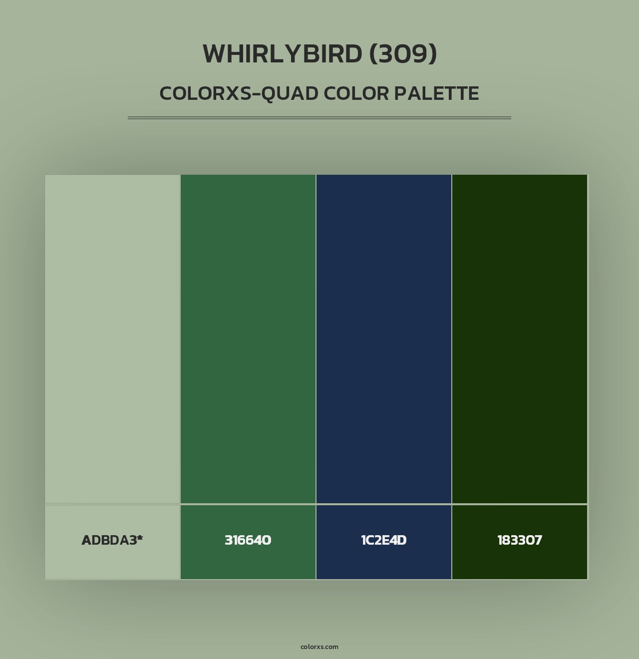 Whirlybird (309) - Colorxs Quad Palette