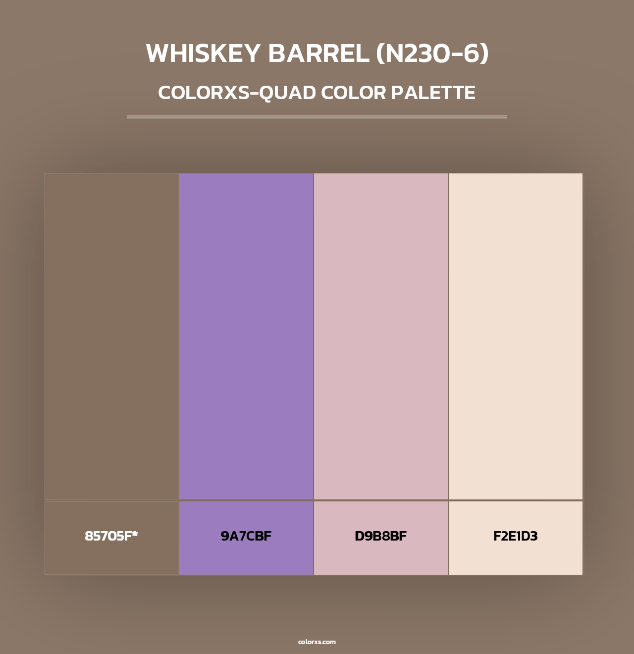 Whiskey Barrel (N230-6) - Colorxs Quad Palette