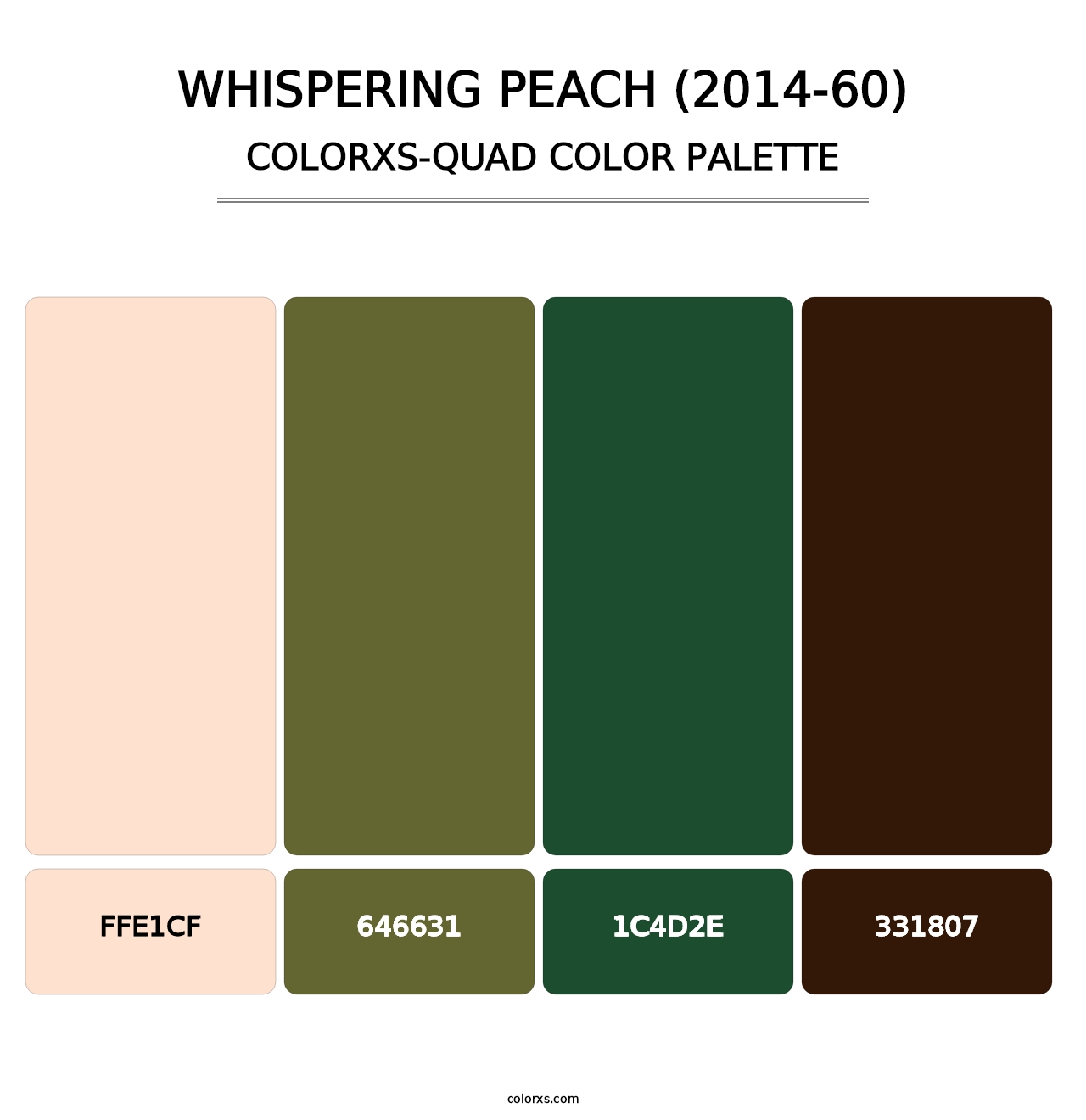Whispering Peach (2014-60) - Colorxs Quad Palette