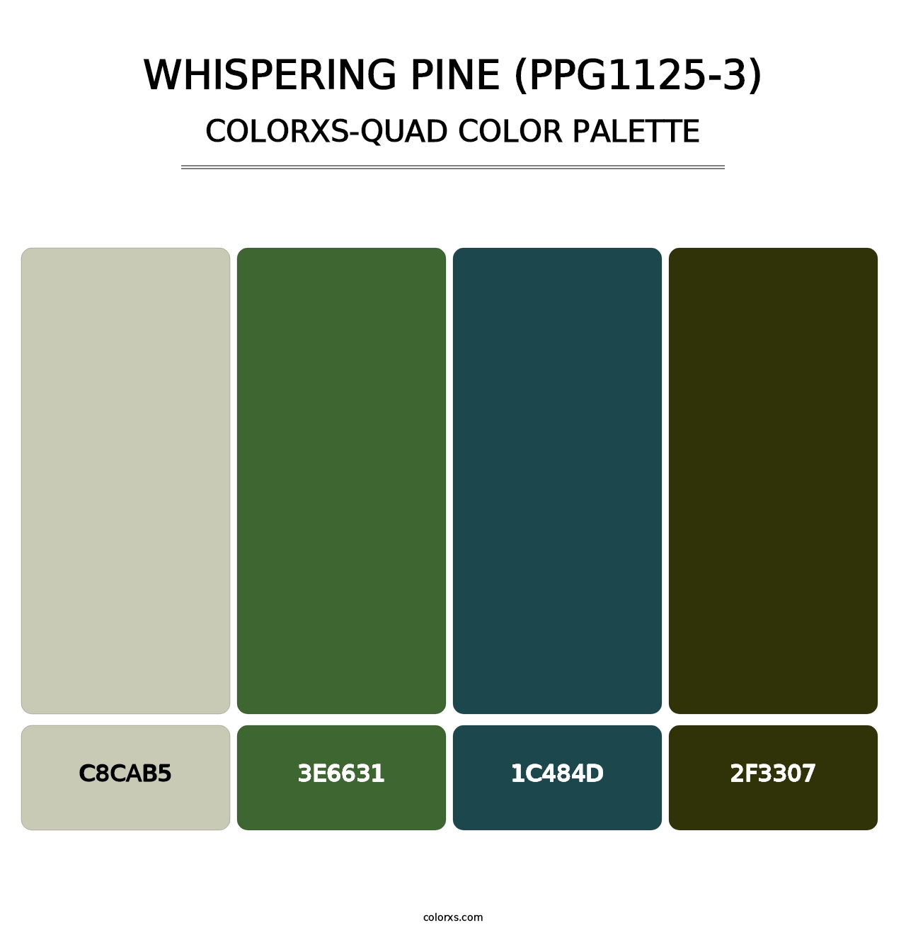 Whispering Pine (PPG1125-3) - Colorxs Quad Palette