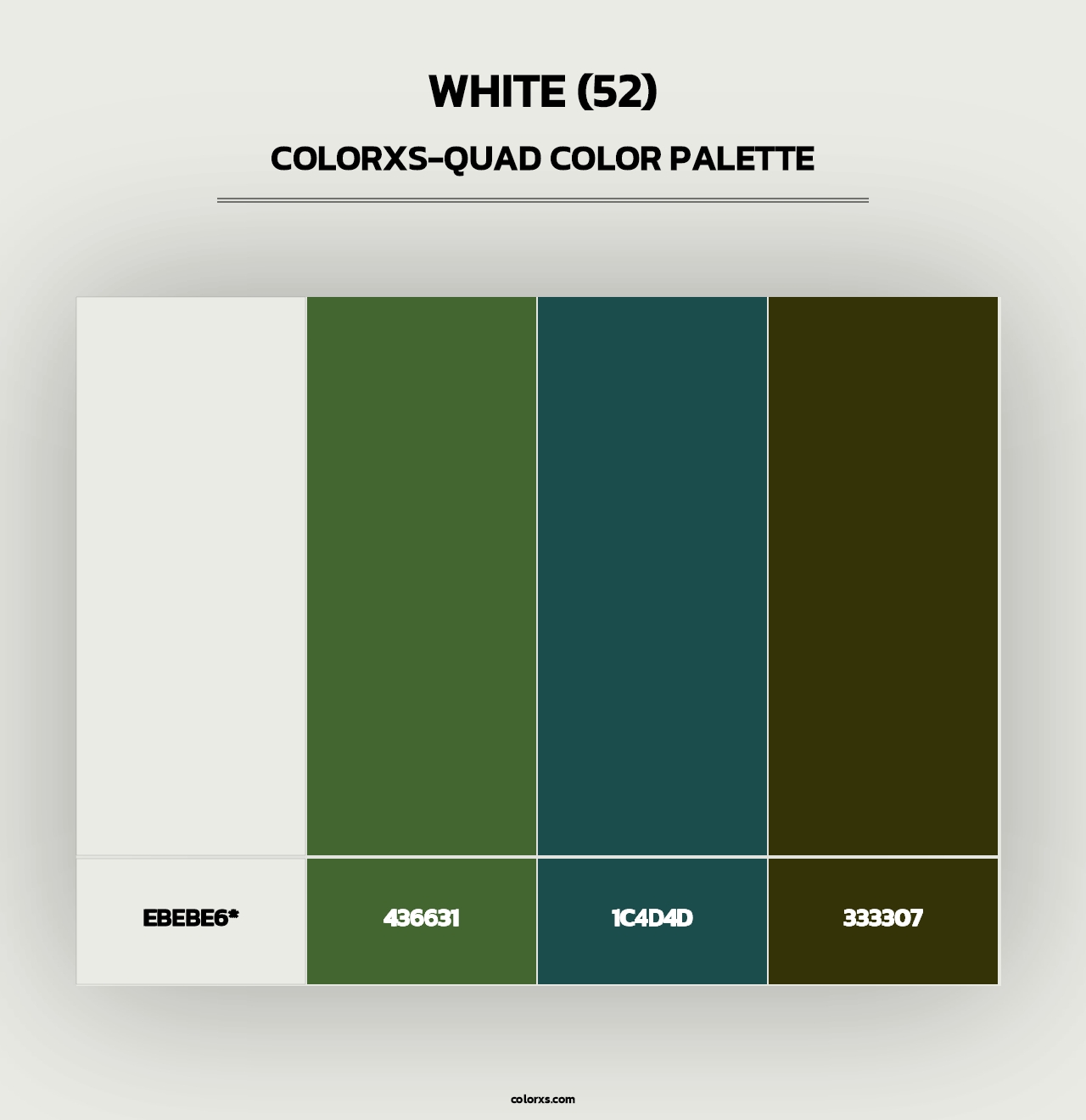 White (52) - Colorxs Quad Palette