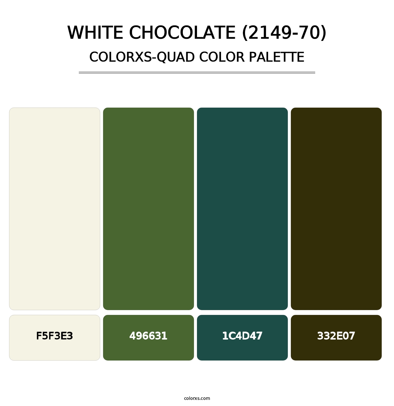 White Chocolate (2149-70) - Colorxs Quad Palette