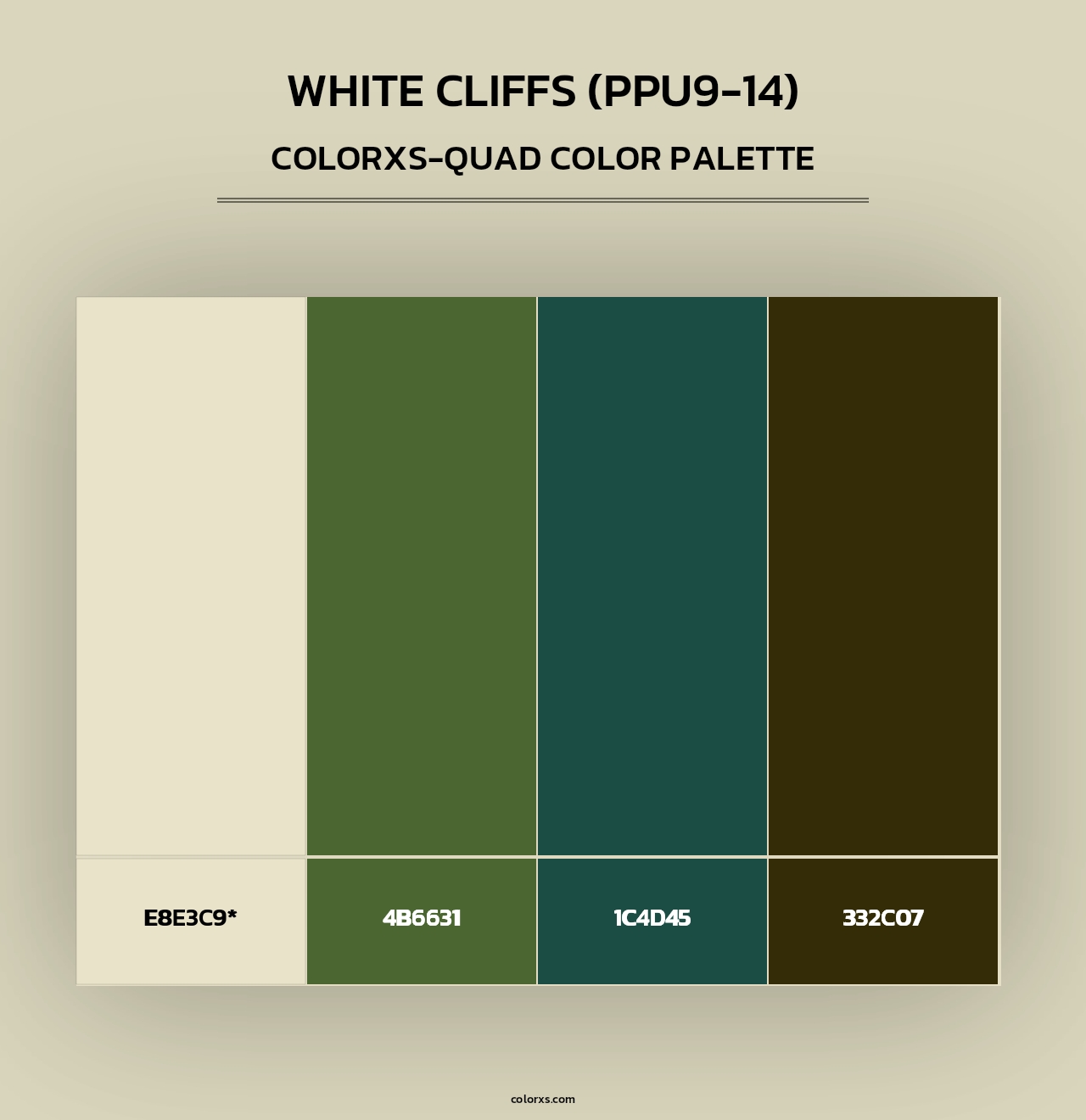 White Cliffs (PPU9-14) - Colorxs Quad Palette