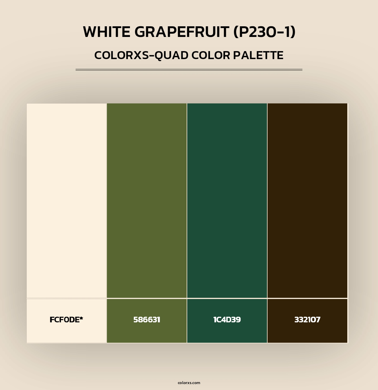 White Grapefruit (P230-1) - Colorxs Quad Palette