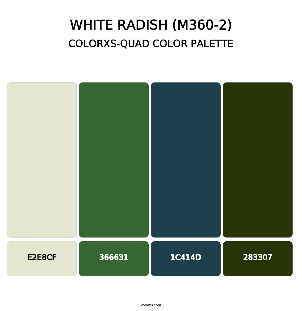 White Radish (M360-2) - Colorxs Quad Palette