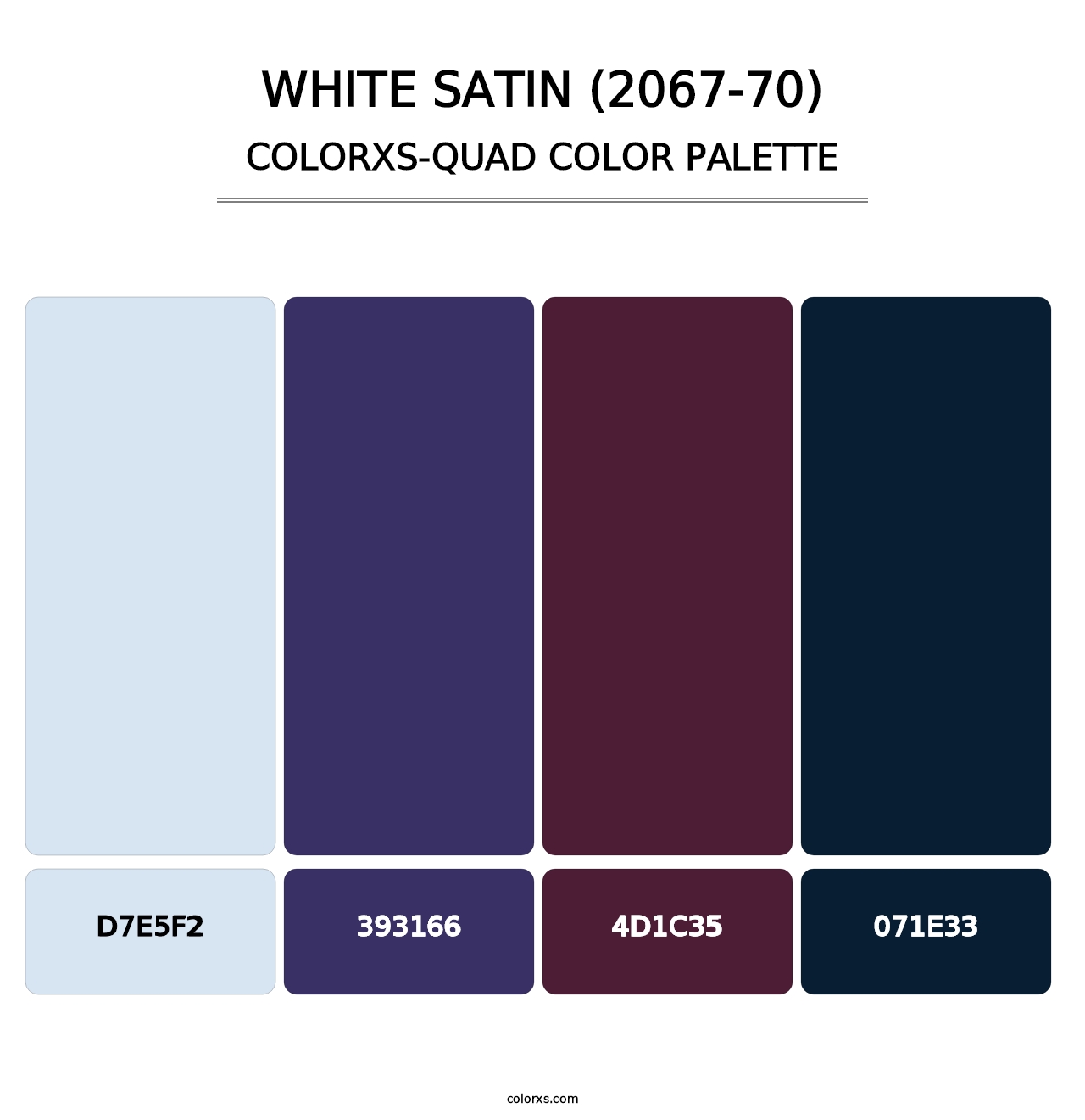 White Satin (2067-70) - Colorxs Quad Palette