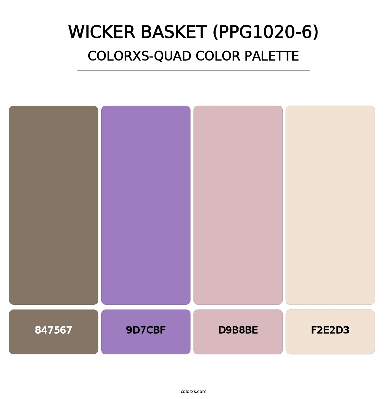 Wicker Basket (PPG1020-6) - Colorxs Quad Palette