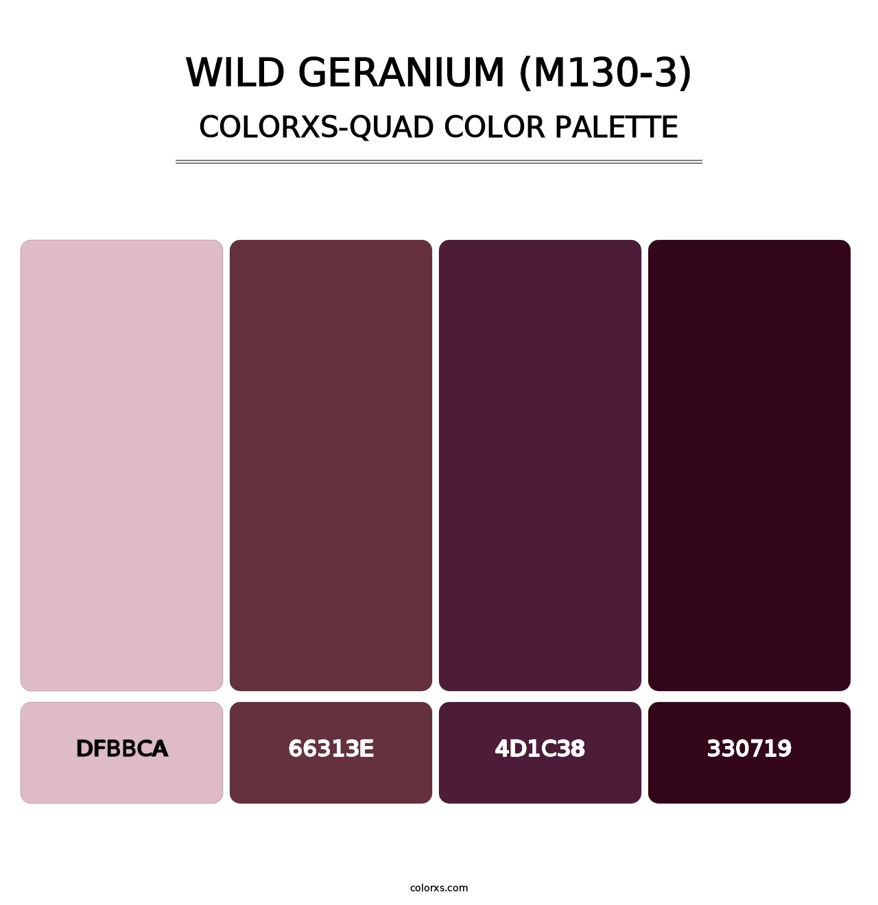 Wild Geranium (M130-3) - Colorxs Quad Palette