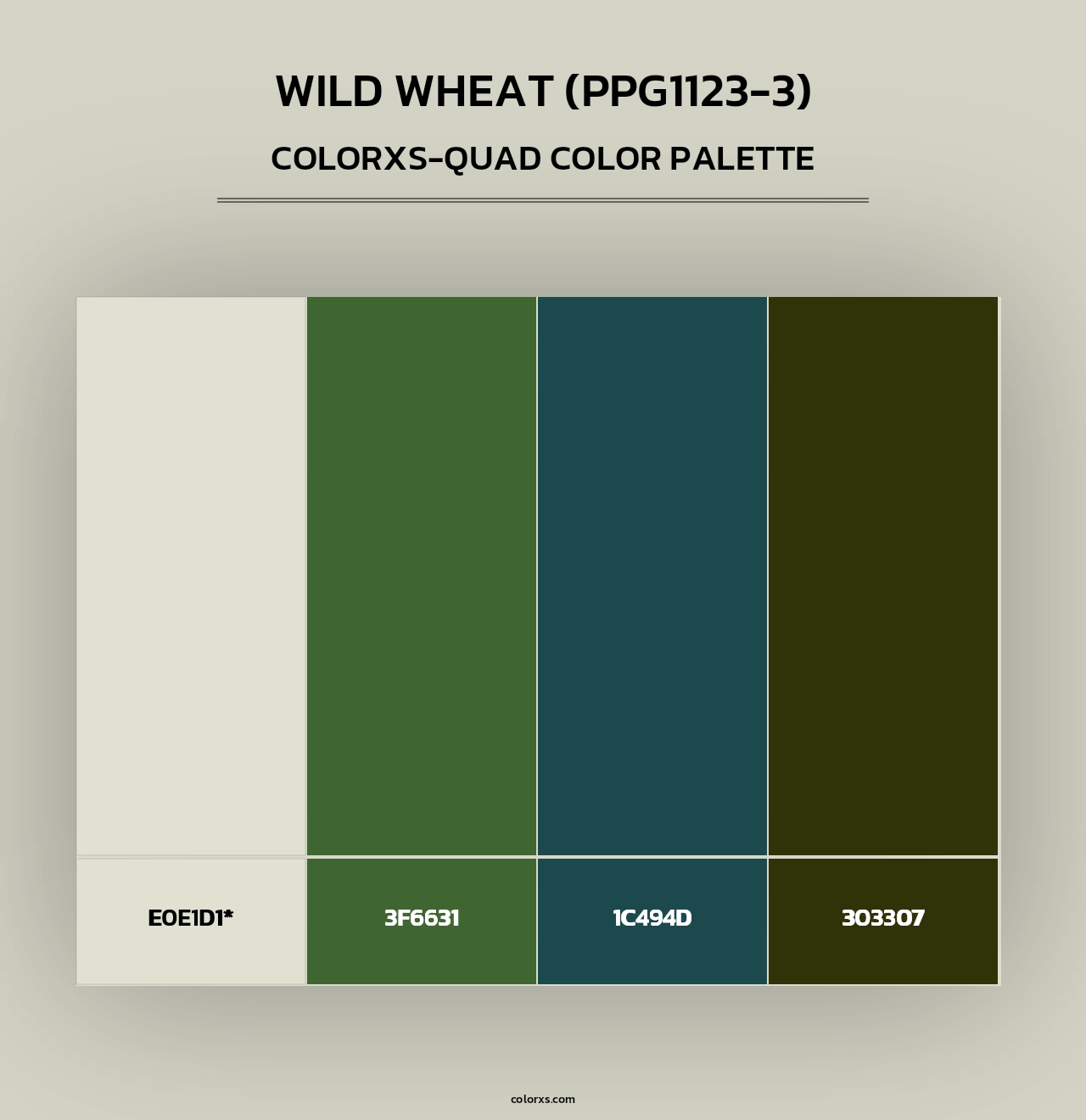 Wild Wheat (PPG1123-3) - Colorxs Quad Palette