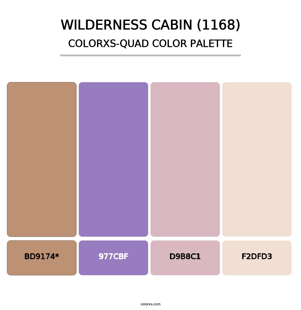 Wilderness Cabin (1168) - Colorxs Quad Palette