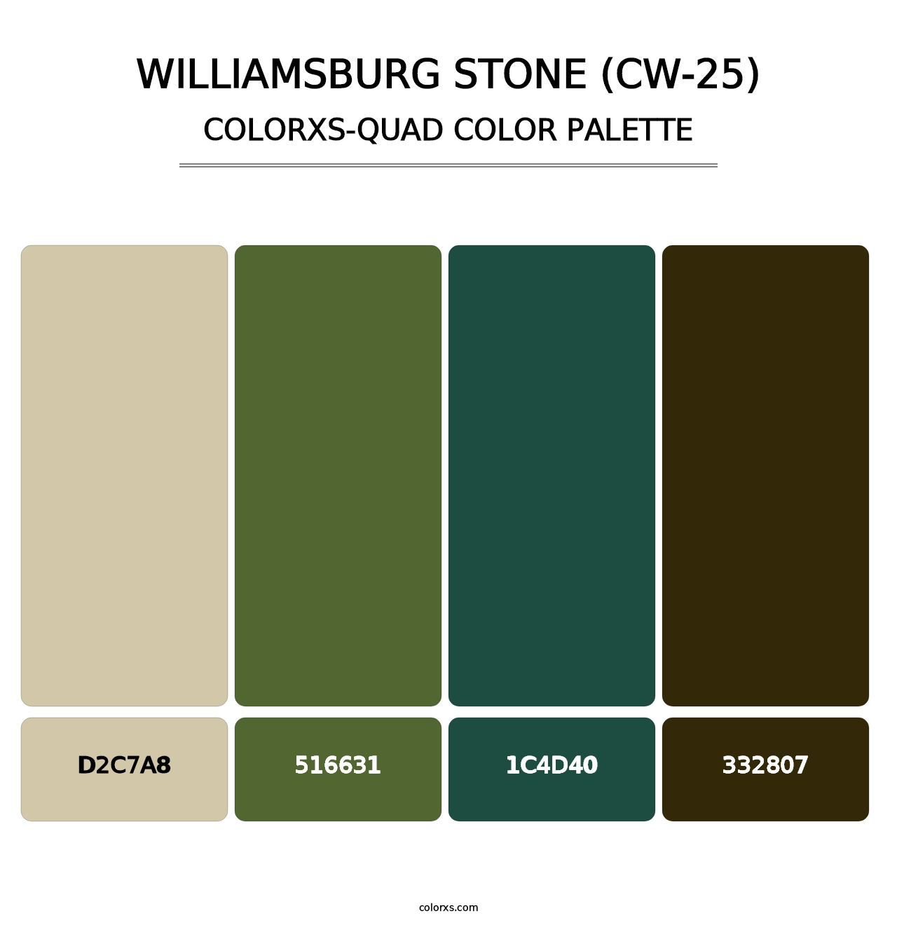 Williamsburg Stone (CW-25) - Colorxs Quad Palette