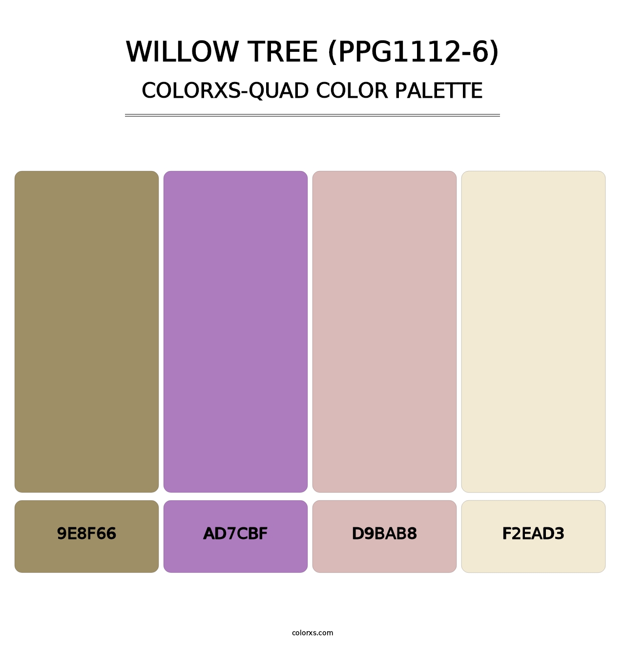 Willow Tree (PPG1112-6) - Colorxs Quad Palette