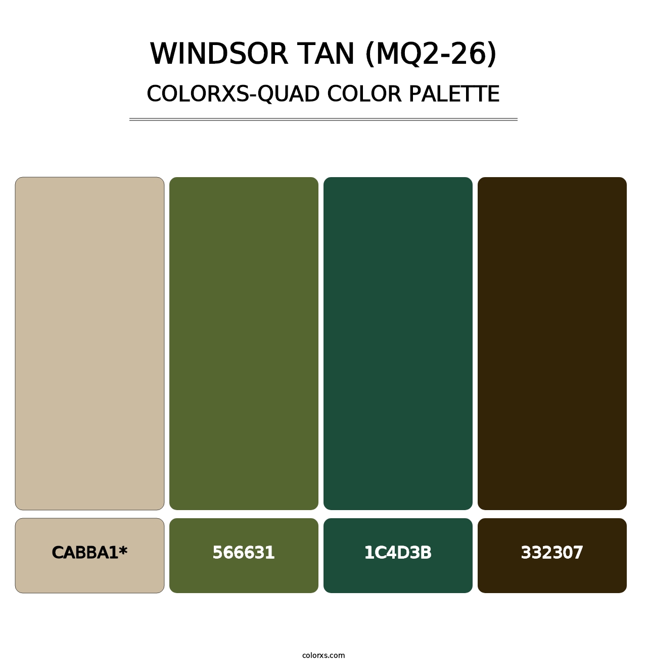 Windsor Tan (MQ2-26) - Colorxs Quad Palette