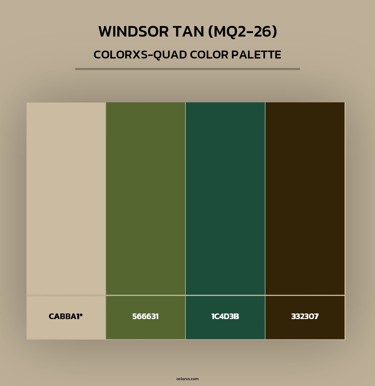 Windsor Tan (MQ2-26) - Colorxs Quad Palette